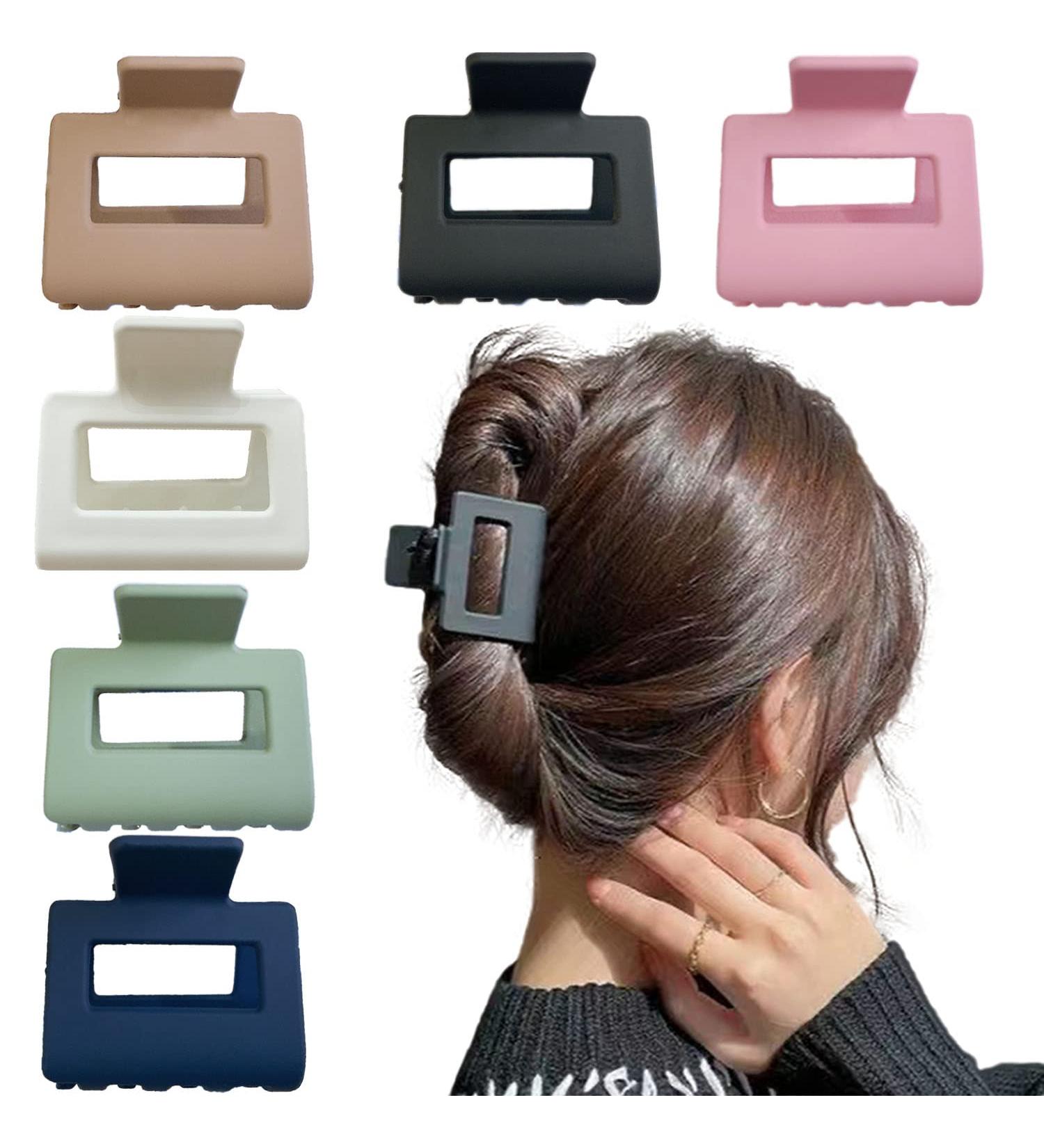 ZYIGYI 6 PCS Hair Claw Clips Set - 2 Matte Clips for Women with Thin Thick Hair (6 Colors) - Buy Online on GoSupps.com