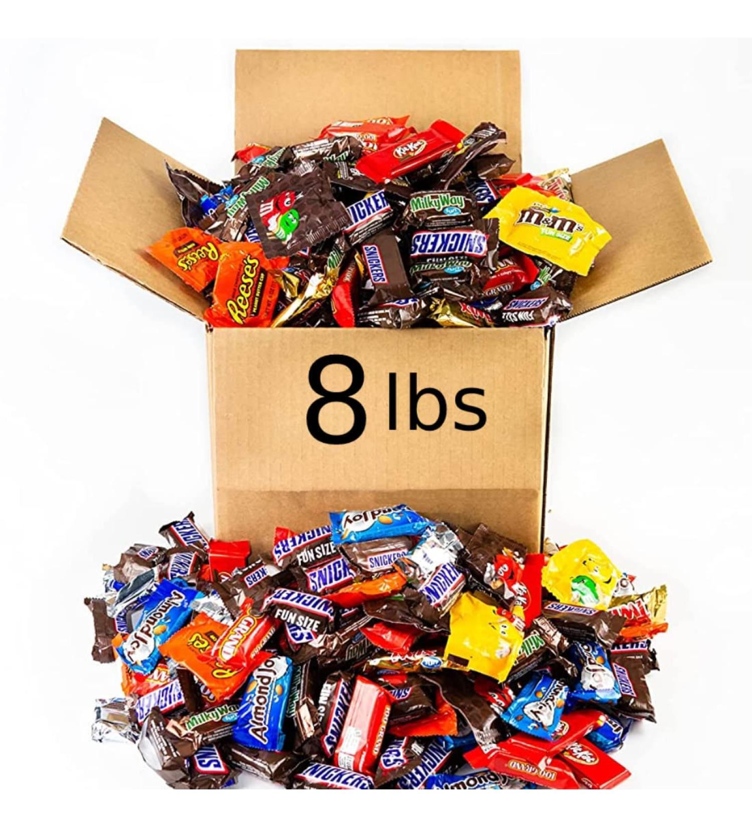 8.0lb Bulk Individually Wrapped Fun Size Chocolate Candy for Halloween and Snacking - Perfect for Office, Home, After-School, and Parties - Buy Online on GoSupps.com