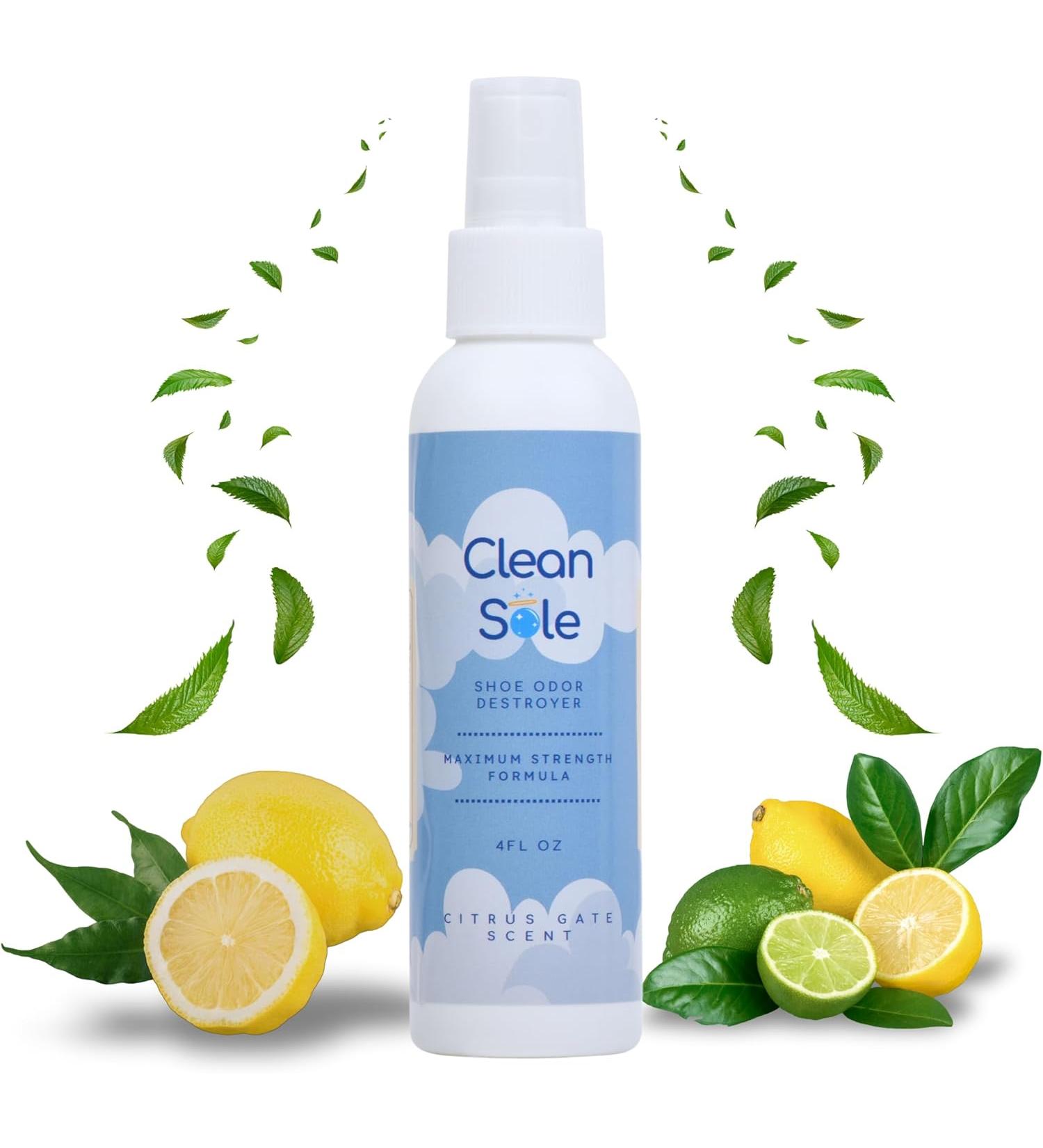 Clean Sole Shoe Odor Destroyer and Foot Odor Eliminating Spray Extra Strength Formula to Remove and Prevent Shoe Odors and Smells - 4 Fl Oz - Buy Online on GoSupps.com
