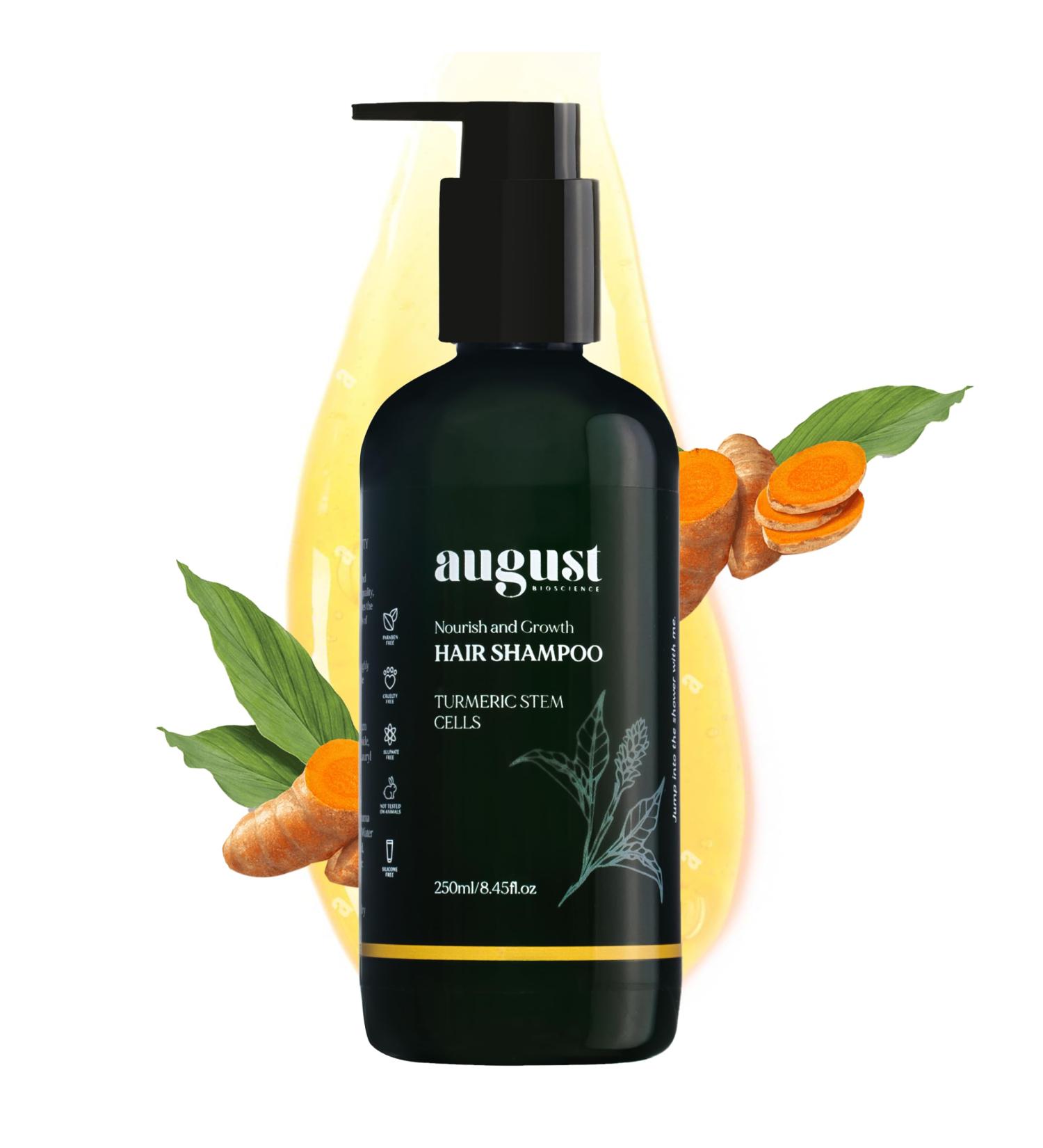 Buy Turmeric Stem Cell Shampoo 250ml - Nourishing & Growth Formula for Shining Hair | Reduce Hair Fall with Natural Ingredients | Healthy Fuller Hair - Buy Online on GoSupps.com