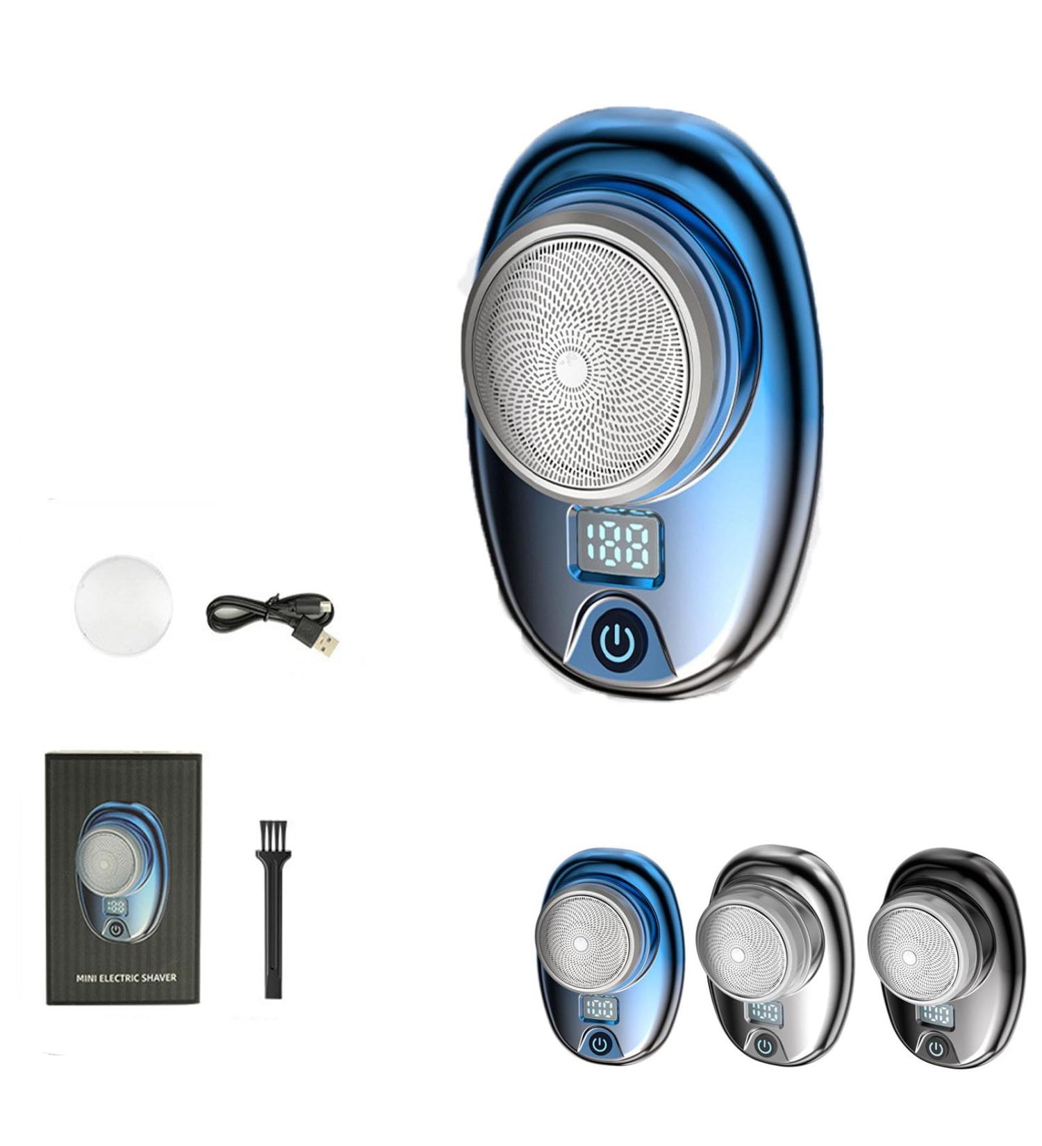 Fast Charging Digital Display Mini Shaver Zao Mini Shaver Men 2024 Mini Electric Shaver Pocket Size Waterproof Razor Washable Portable Portable Electric Shavers for Men Rechargeable USB C (Blue) - Buy Online on GoSupps.com