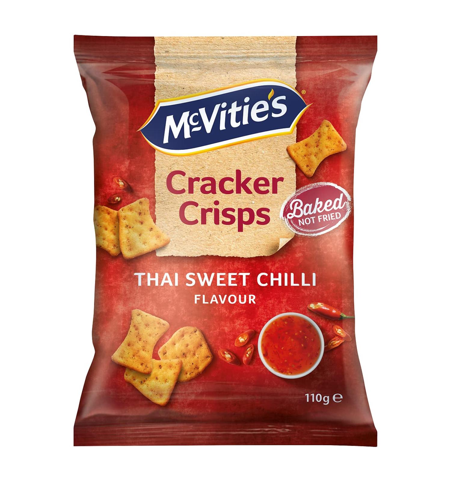 Buy McVities Cracker Crisps Thai Sweet Chilli - Crispy Oven-Baked Snacks 14x110g - International Shipping - Buy Online on GoSupps.com
