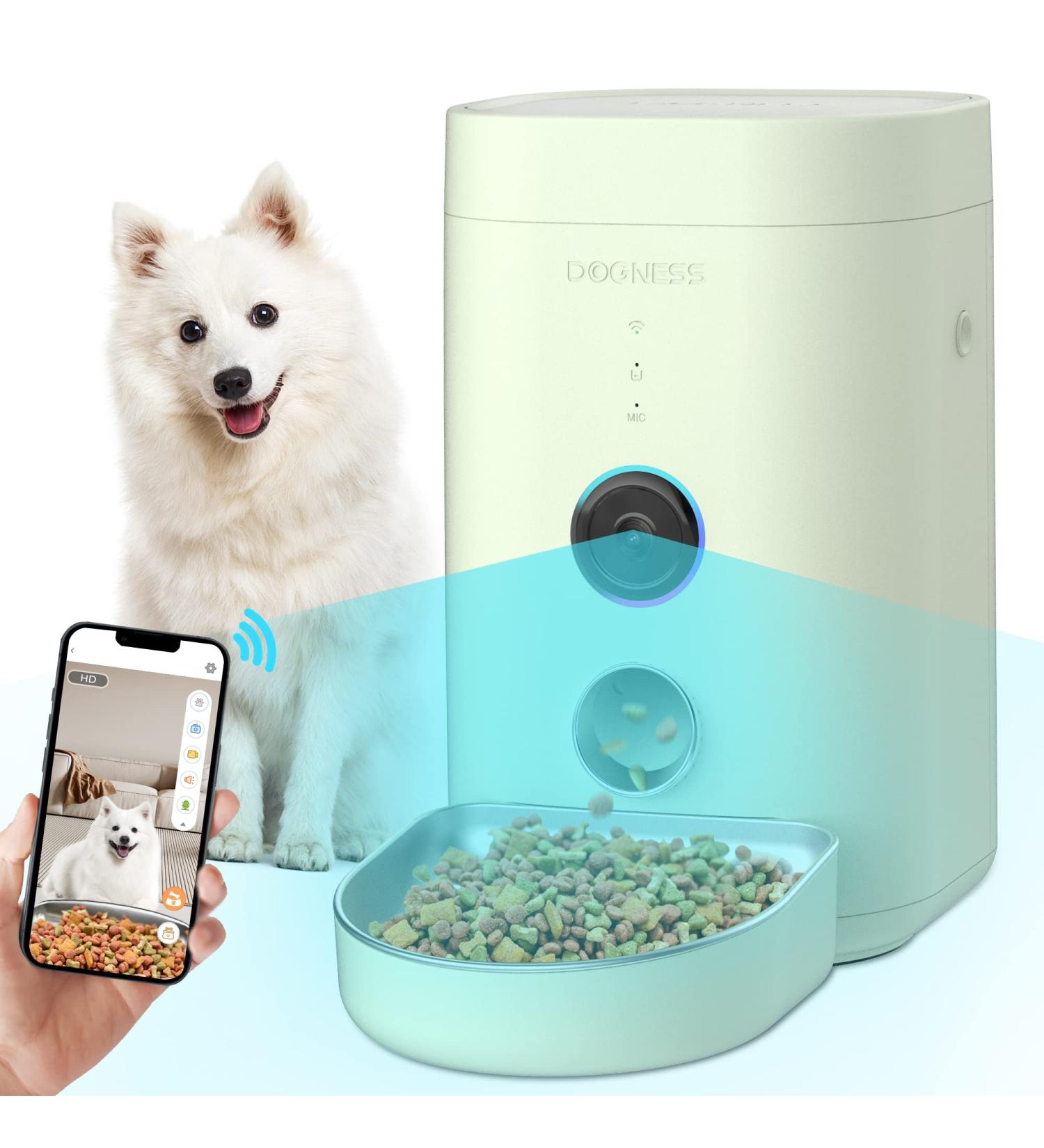 DOGNESS Automatic Cat Feeder with Camera | 1080P HD Video | Night Vision | WiFi | 2-Way Audio | Motion & Sound Alerts | Cat Food Dispenser - Buy Online on GoSupps.com