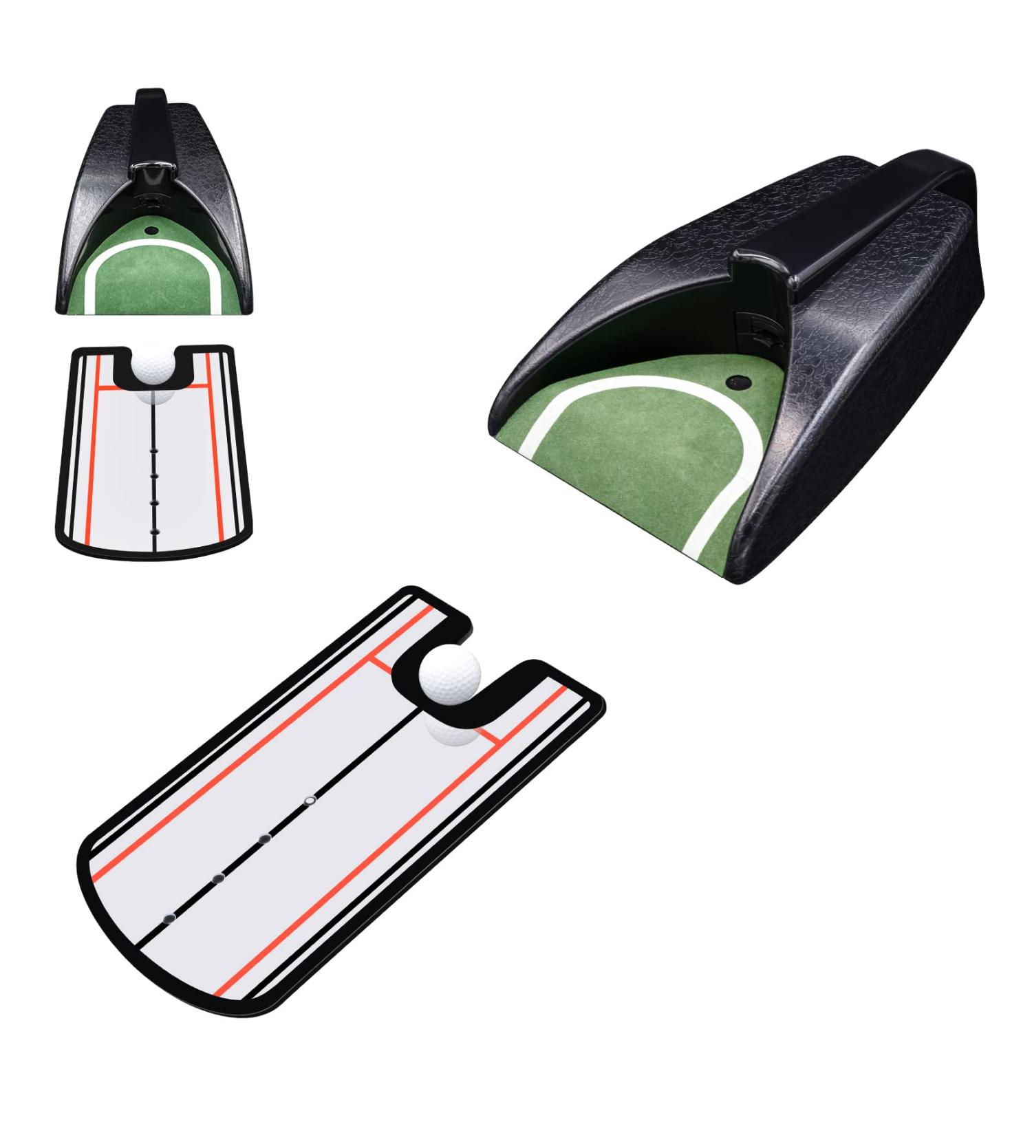 Shu-Ran Golf Putting Cup with Alignment Mirror - Automatic Ball Return for Indoor & Outdoor Training | Golf Putting Aid Gift - Buy Online on GoSupps.com