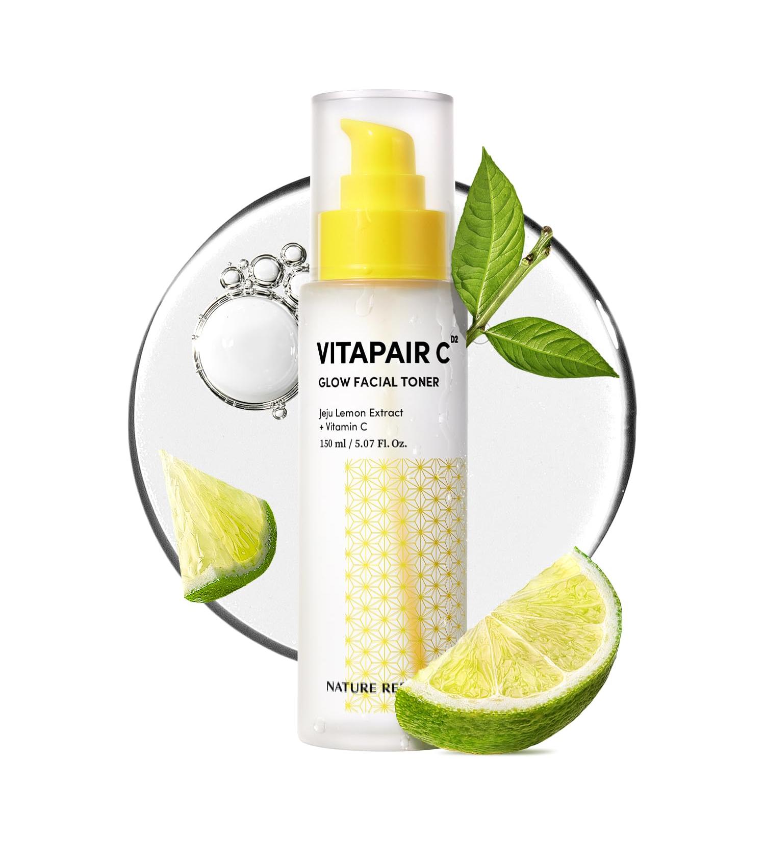Nature Republic Vitapair C Glow Facial Toner - Vitamin Toners for Face Hydrating Skin Care for Women Niacinamide Korean Skincare Clean Clear Moisturizing Gentle Natural Beauty 150ml / 5.07 fl oz - Buy Online on GoSupps.com