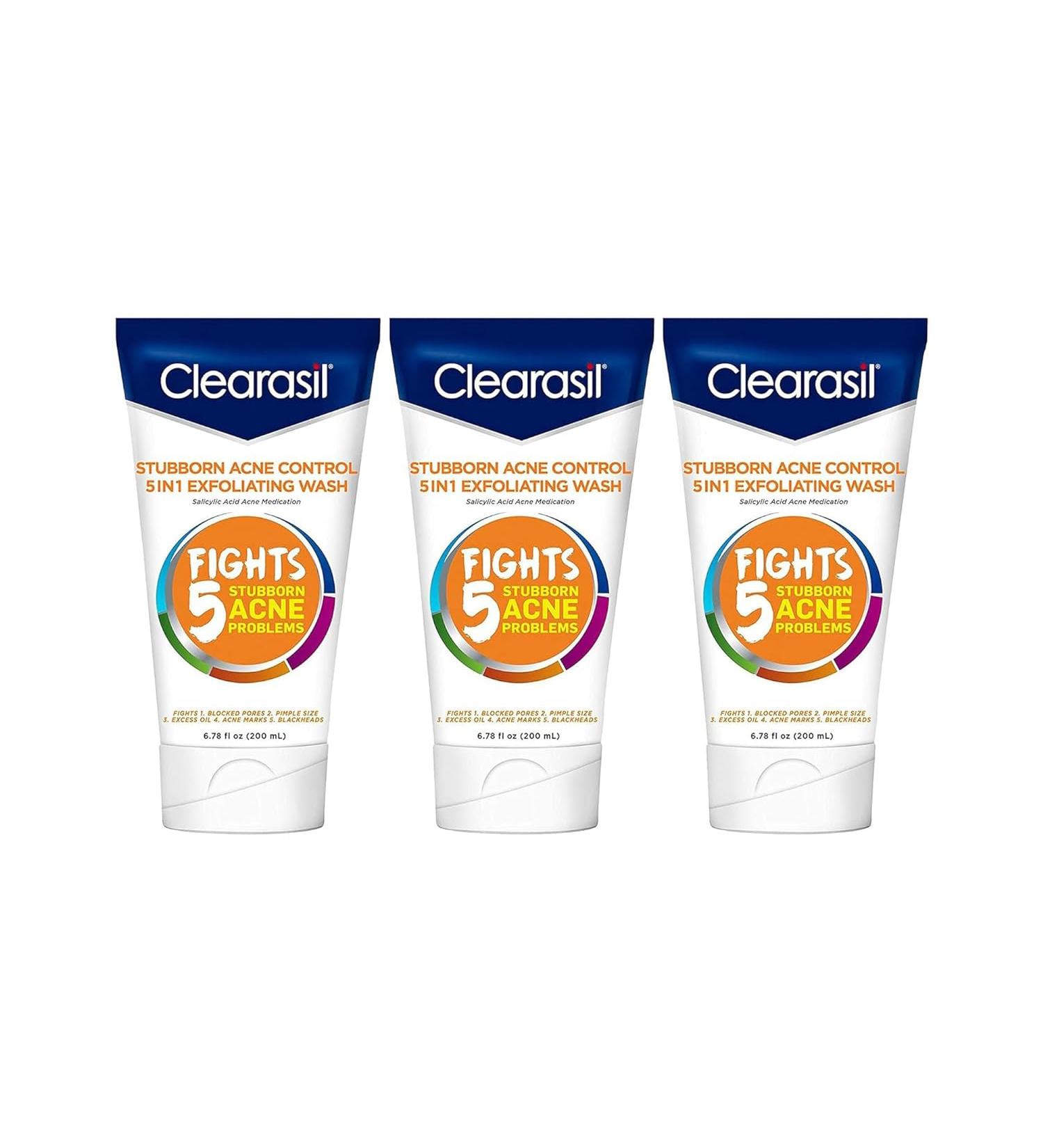 Clearasil Ultra 5in1 Exfoliating Wash 6.78 oz. - Pack of 3 | Deep Cleaning Acne Treatment - Buy Online on GoSupps.com