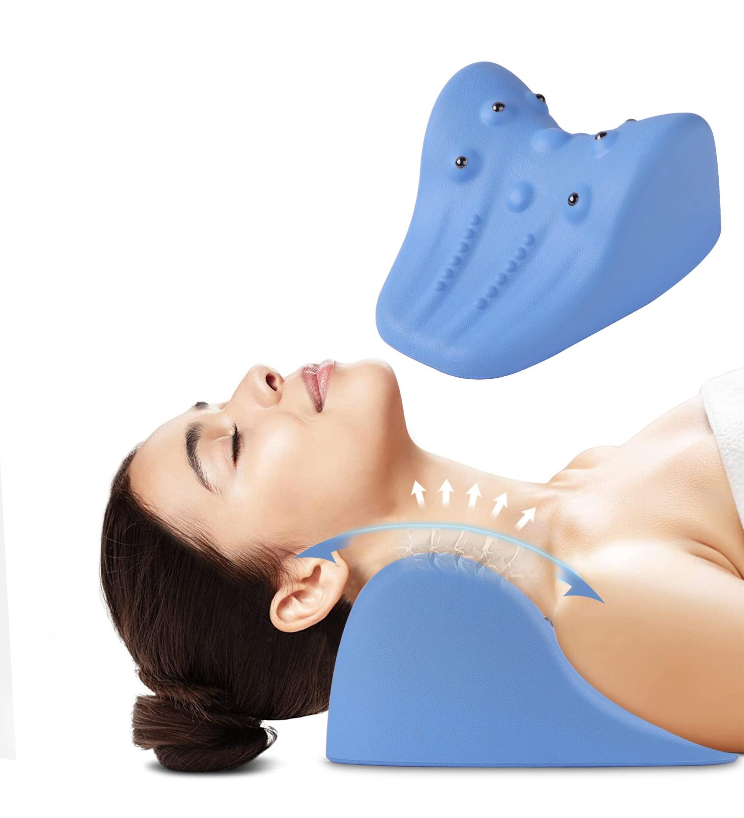 Borpein Neck Extension & Cervical Traction Device - Magnetic Therapy Neck Stretcher for Relaxation Pain Relief & Chiropractic Support - Buy Online on GoSupps.com