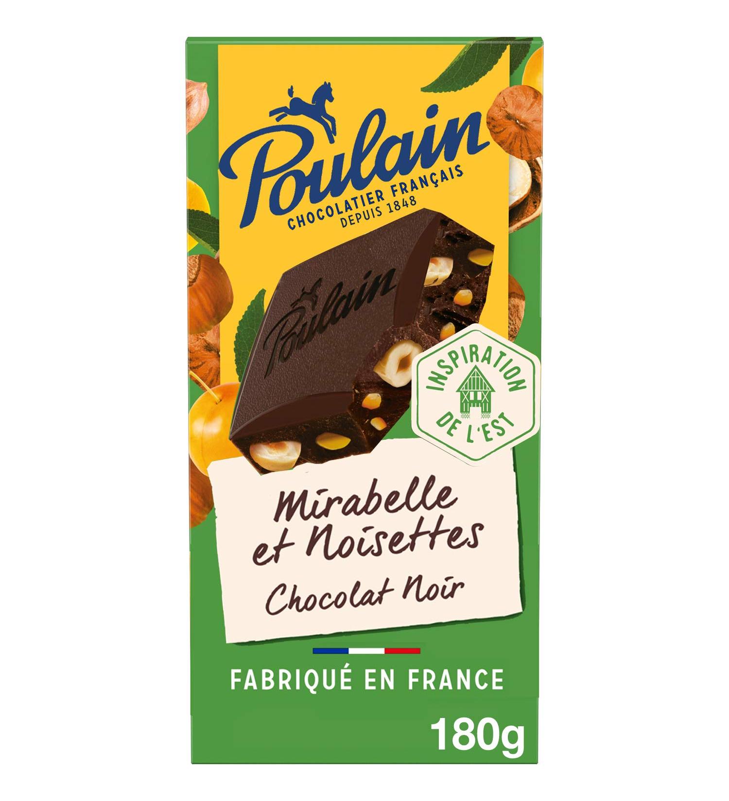 Poulain Chocolat Inspiration de l'est Noir Mirabelles/hazelnuts 180 g