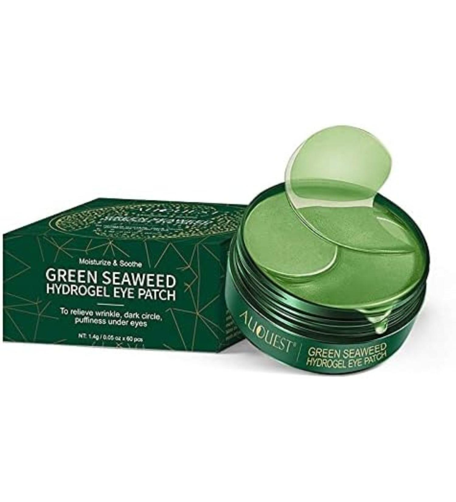Bamboo charcoal and Green Seaweed Collagen Under Eye Treatment Mask Under Eye Patches Under Eye Gel Pads Hyaluronic Acid Eye Masks for Puffy Eyes Reducing Dark Circles (Green Seaweed Eye Patches) - Buy Online on GoSupps.com