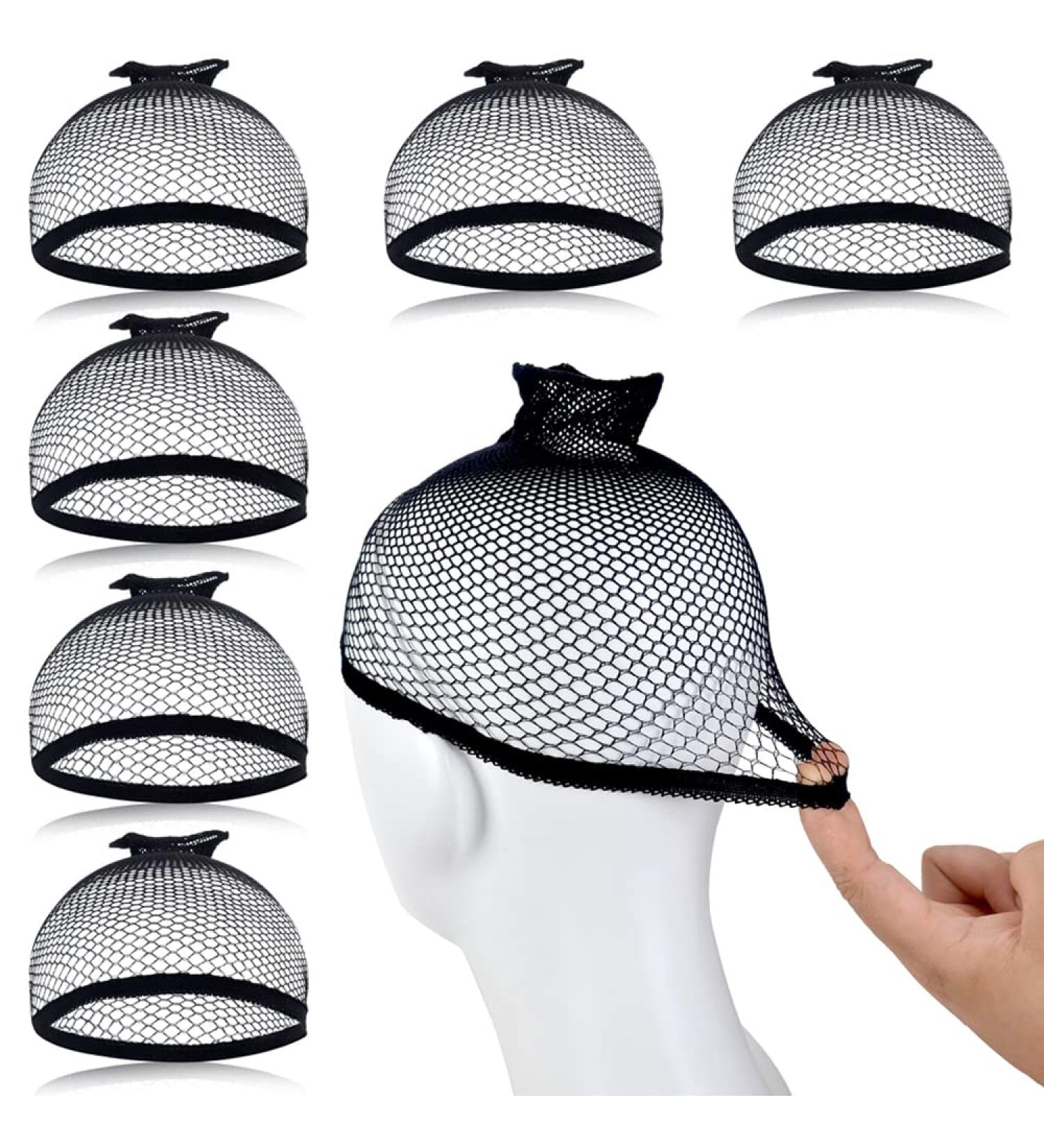 6pcs LALASAM Black Mesh Net Wig Caps - Breathable Weaving Hair Net for Close End Fishnet Wig Cap - Buy Online on GoSupps.com