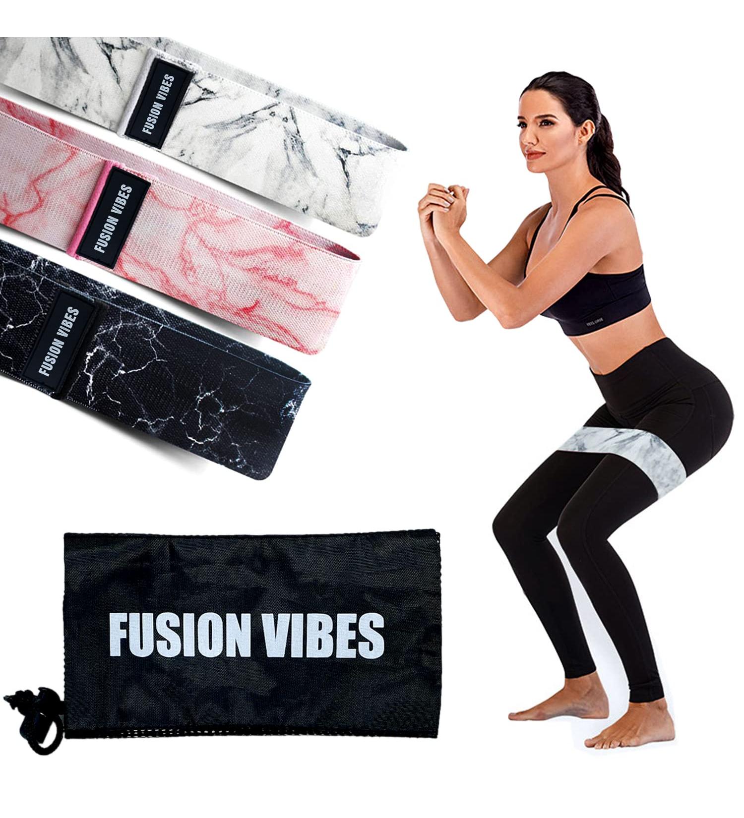 Premium Non-Slip Fabric Resistance Bands for Legs and Butt - Glute Bands for Women/Men - Ideal for Strength Training, Yoga, and Fitness Workouts - Buy Online on GoSupps.com