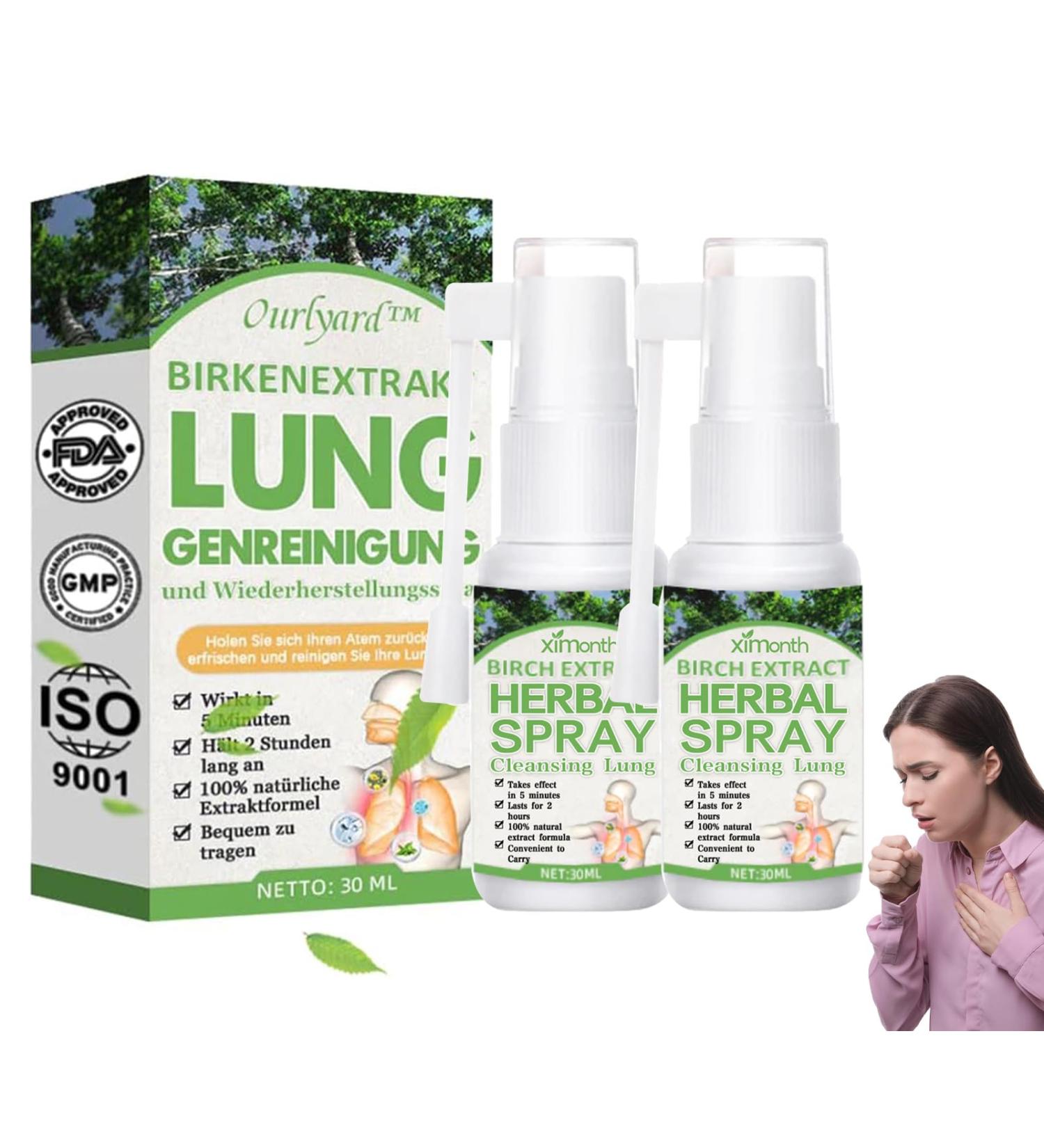 Herbal Lung Cleaning Spray - 30ml x 2 | Our-Lyard Natural Lung Repair Spray for Clear Airways - Buy Online on GoSupps.com