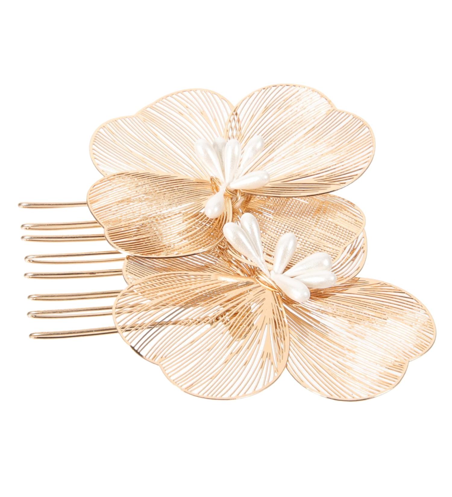 DOITOOL manual bride headdress Metal wild crystal bride plastic hair comb Miss the flowers Hair up girl headpieces for Hairpin alloy hair accessories hair accessories for women - Buy Online on GoSupps.com