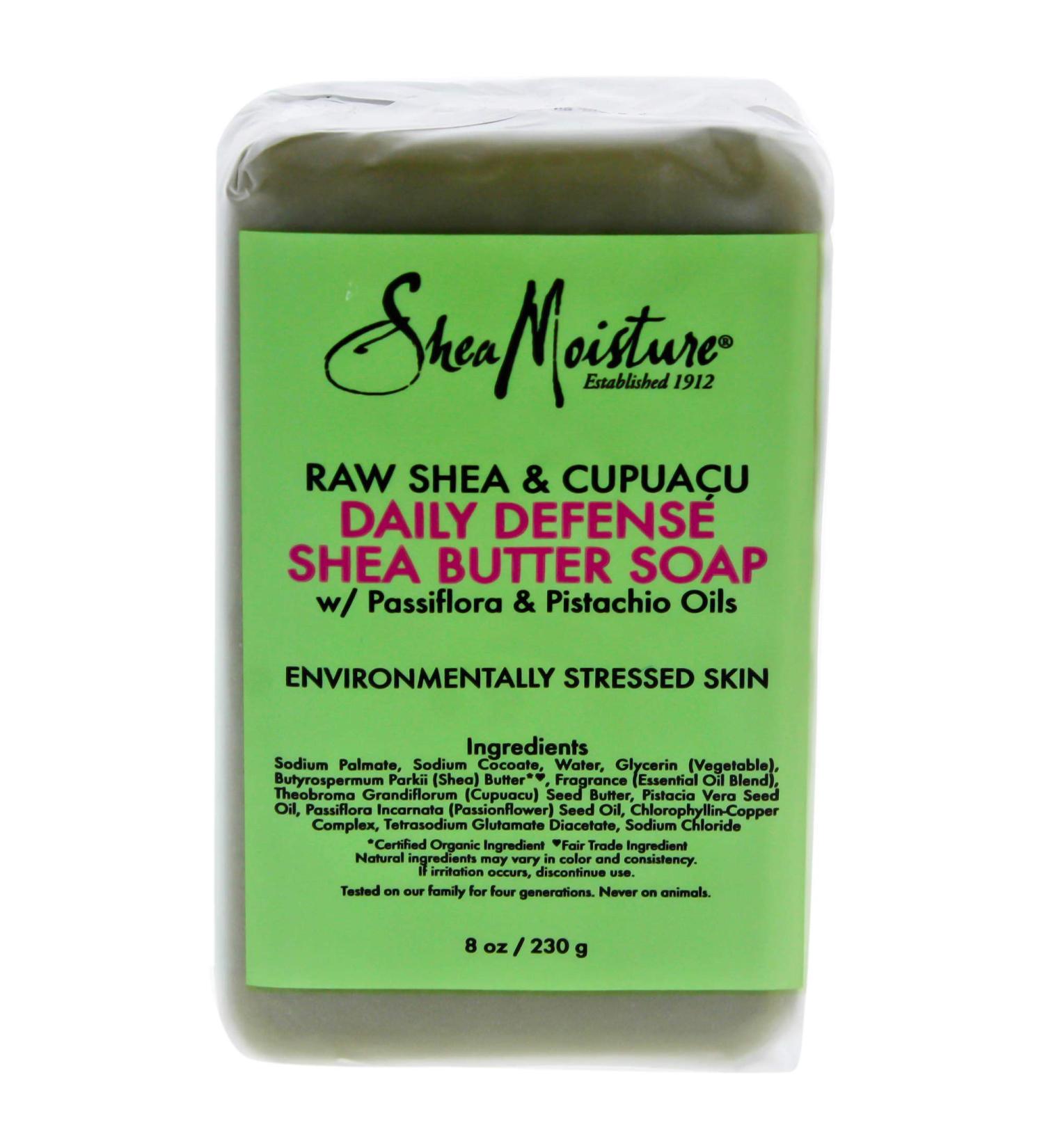 SHEA MOISTURE Raw & Cupuacu Daily Defense Butter Soap Bar 8 oz - Unisex - Buy Online on GoSupps.com