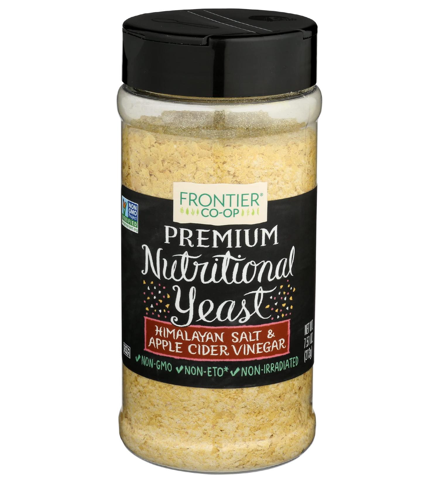 Frontier Co-op Nutritional Yeast with Himalayan Salt & Apple Cider Vinegar - 7.51 oz - Buy Online on GoSupps.com