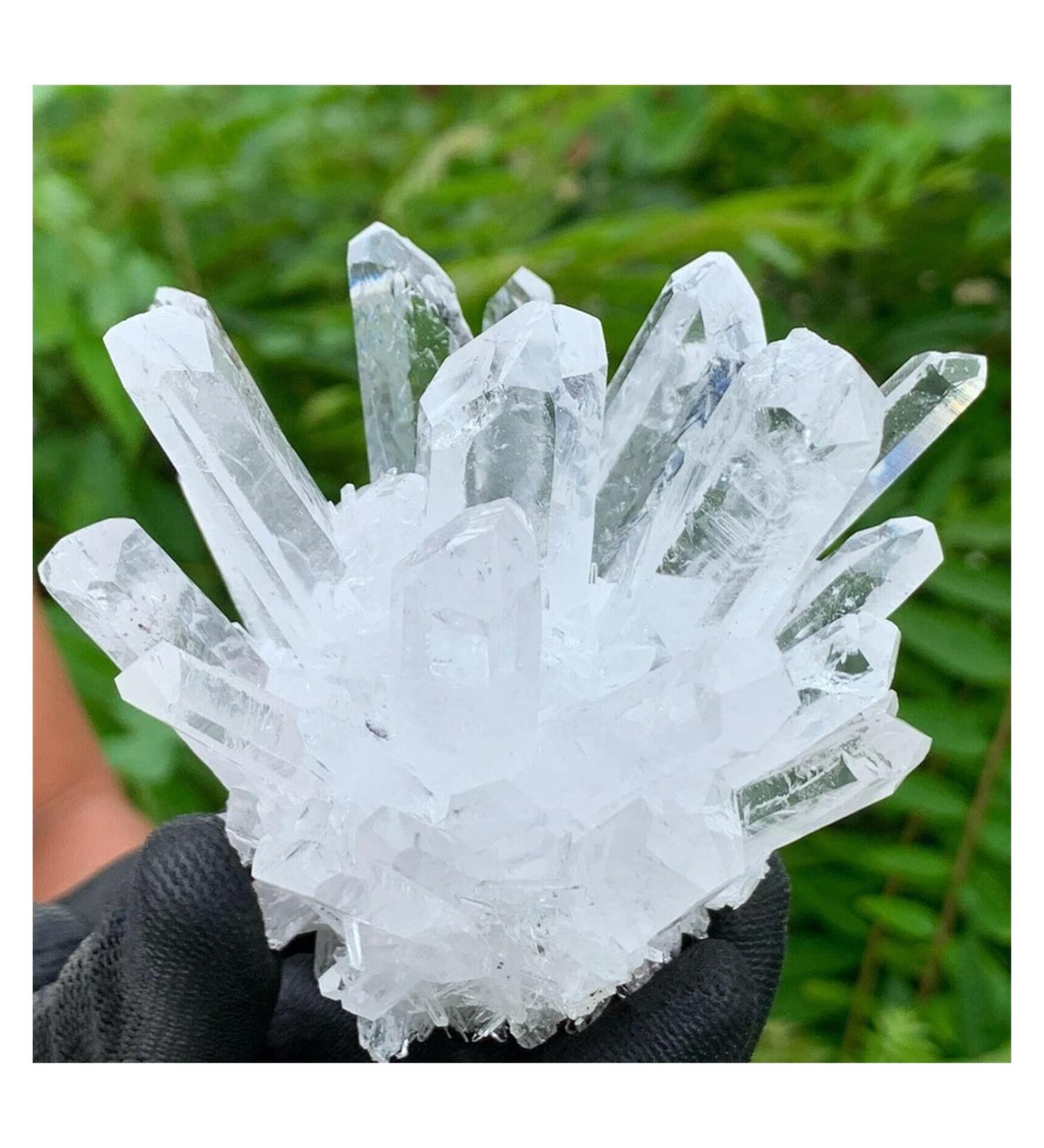 Natural Crystal Rough Natural White Clear Rock Quartz Crystal Clusters Specimen Stone Mineral Specimen - Buy Online on GoSupps.com