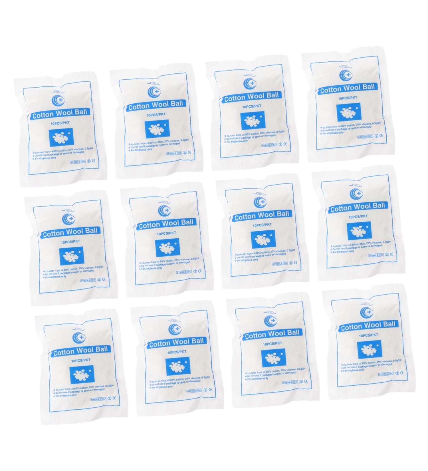 12 Absorbent Cotton Balls Cotton Beauty Accessories Cosmetic Cotton Balls Care Supplies Pure Cotton Balls Beautician Supplies White Water Absorption Kit - Buy Online on GoSupps.com