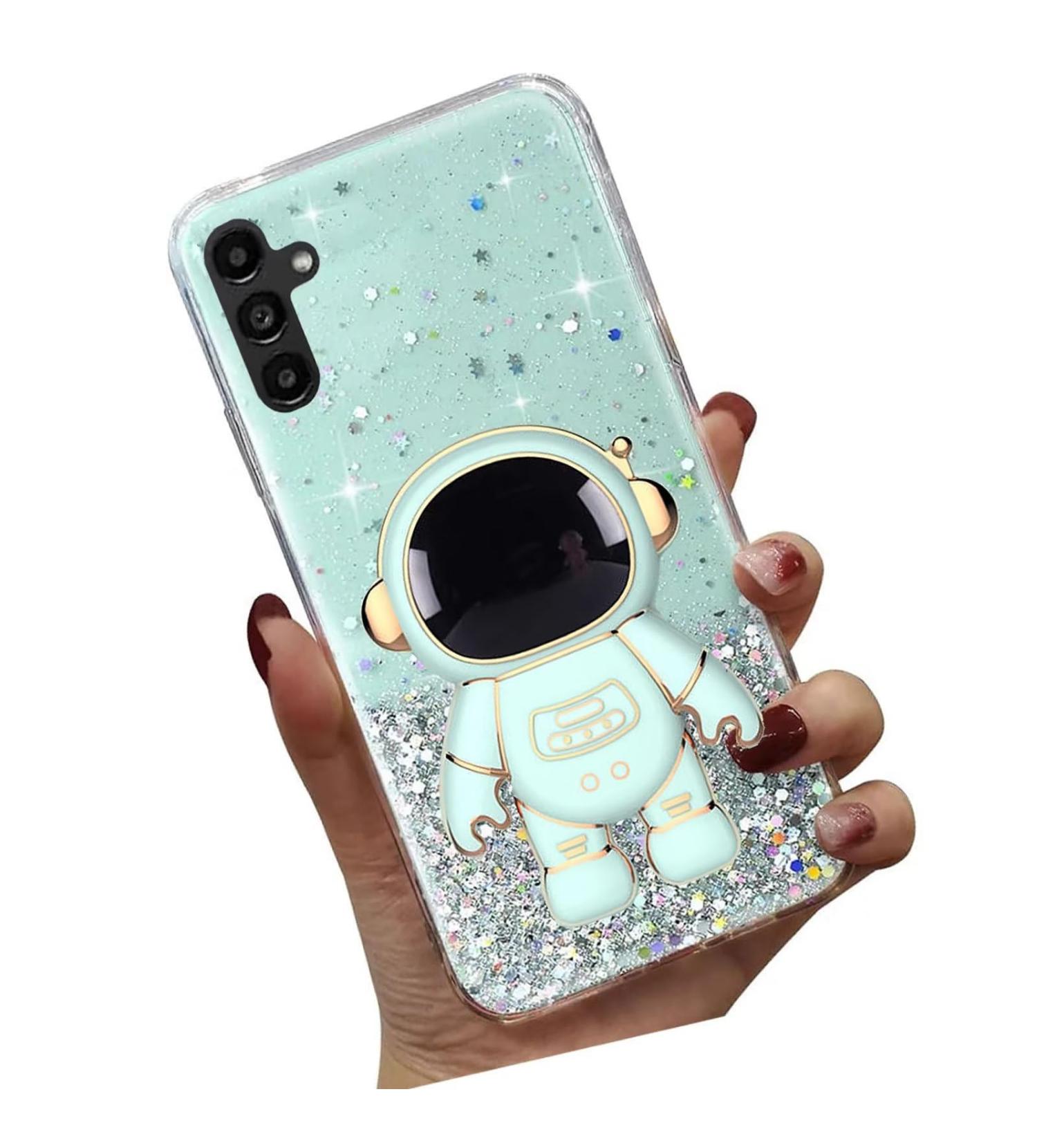 Buy Tivenfezk Nadoli Astronaut Hidden Stand Case for Samsung Galaxy A13 5G - Glitter Bling Soft Silicone Cover Transparent & Protective - International Shipping Available - Buy Online on GoSupps.com