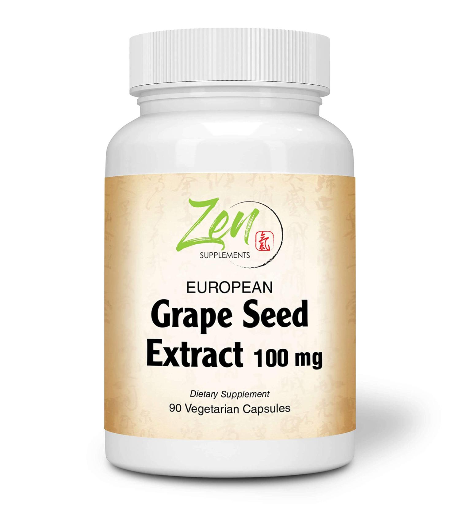 Grape Seed Extract 100mg Strength - European Grape Seed Extract Standardized to 80% OPC for Powerful Antioxidant & Inflammation Support - Best Grape Seed Extract -Non-GMO & Gluten Free 90-Vegcaps - Buy Online on GoSupps.com