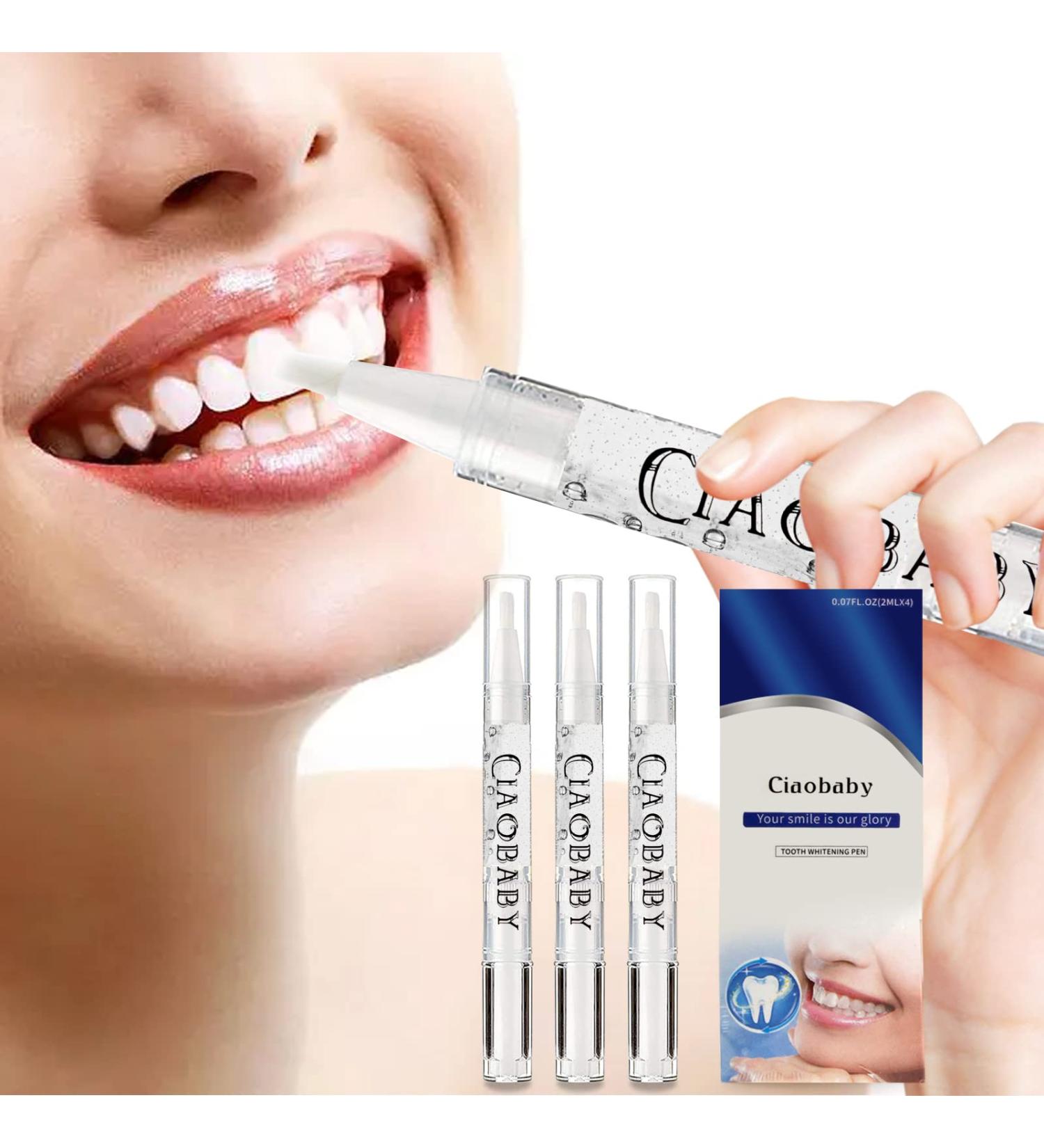 Teeth Whitening Pen 4 Pack - Visibly Whiter Teeth in 1 Week | Vanilla Mint | 70+ Uses | No Sensitivity - Buy Online on GoSupps.com