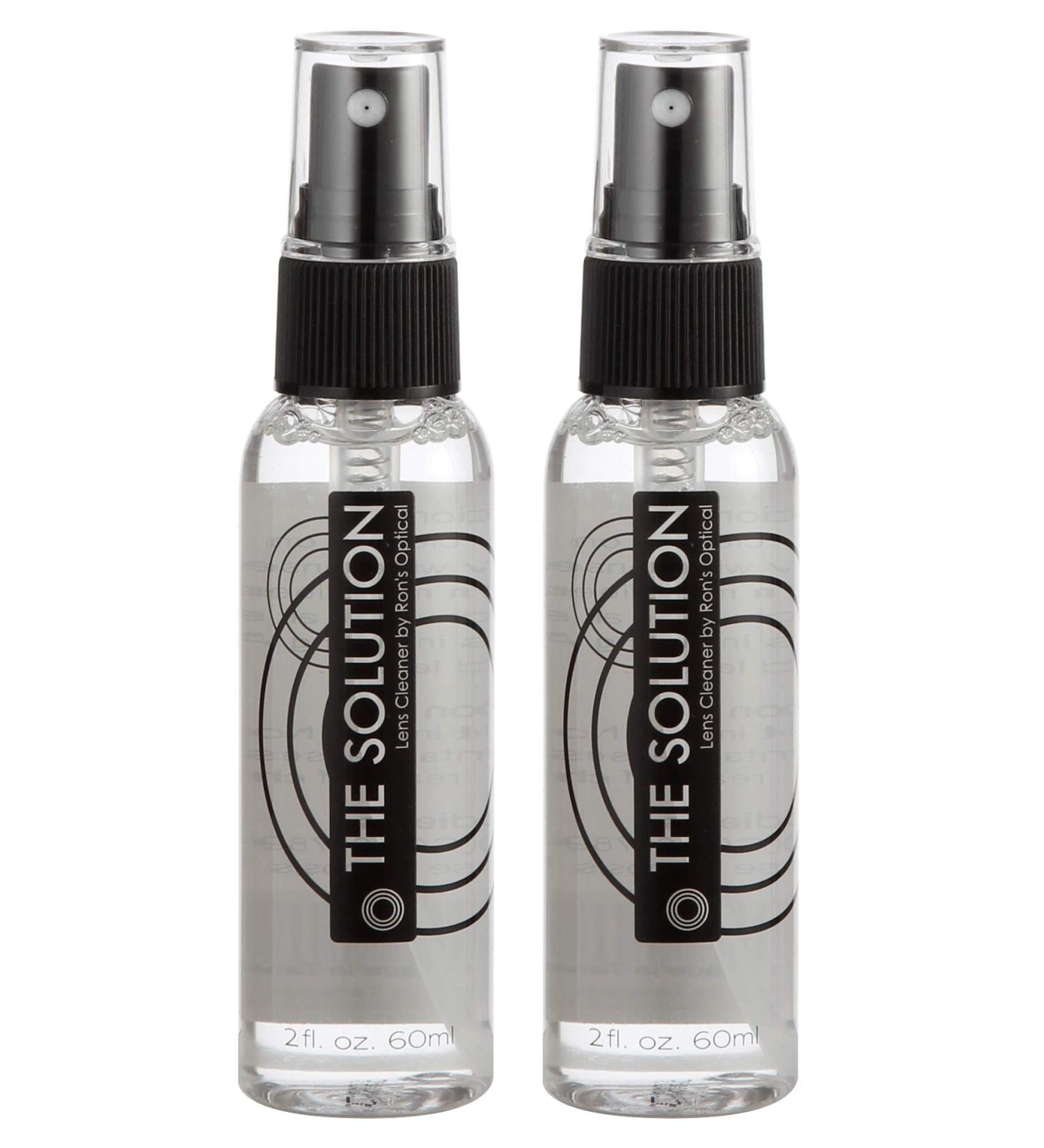 Solution Lens Cleaner Spray - Alcohol-Free 2oz Eyeglass Lens Cleaning Spray (Pack of 2) - Buy Online on GoSupps.com