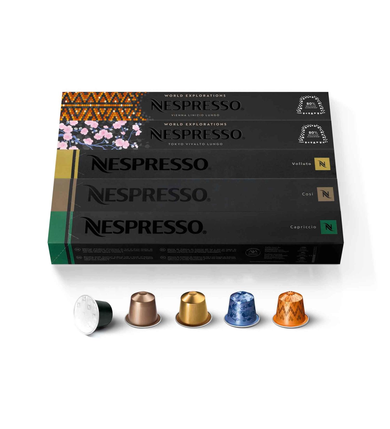 Nespresso OriginalLine Mild Roast Blend Variety Pack - 50 Espresso Coffee Pods - Buy Online on GoSupps.com