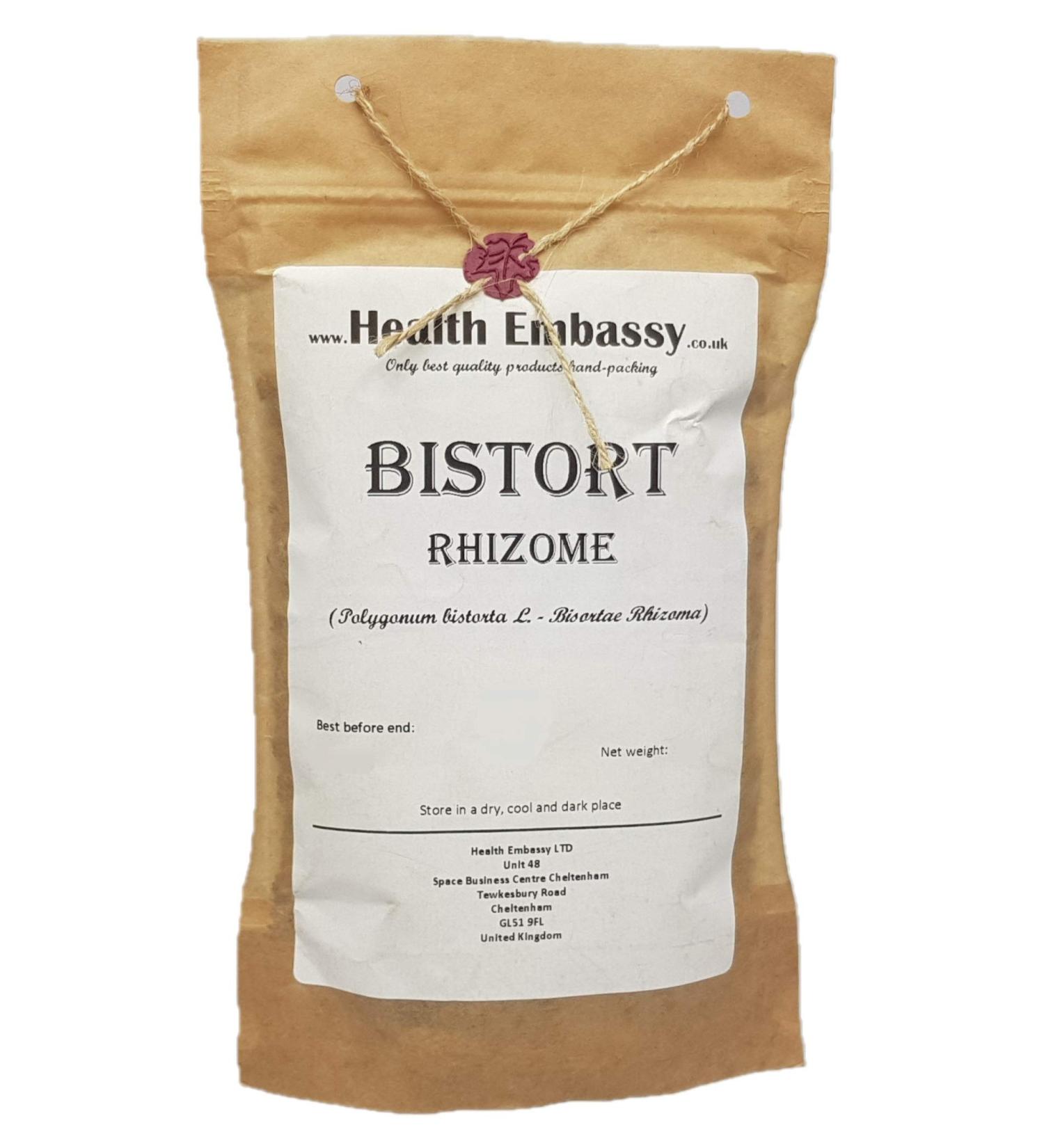 Bistort Rhizome (Polygonum Bistorta - Bisortae Rhizoma) / Renou e Bistorte Rhizome - Health Embassy - 100% Natural (100g) - Buy Online on GoSupps.com