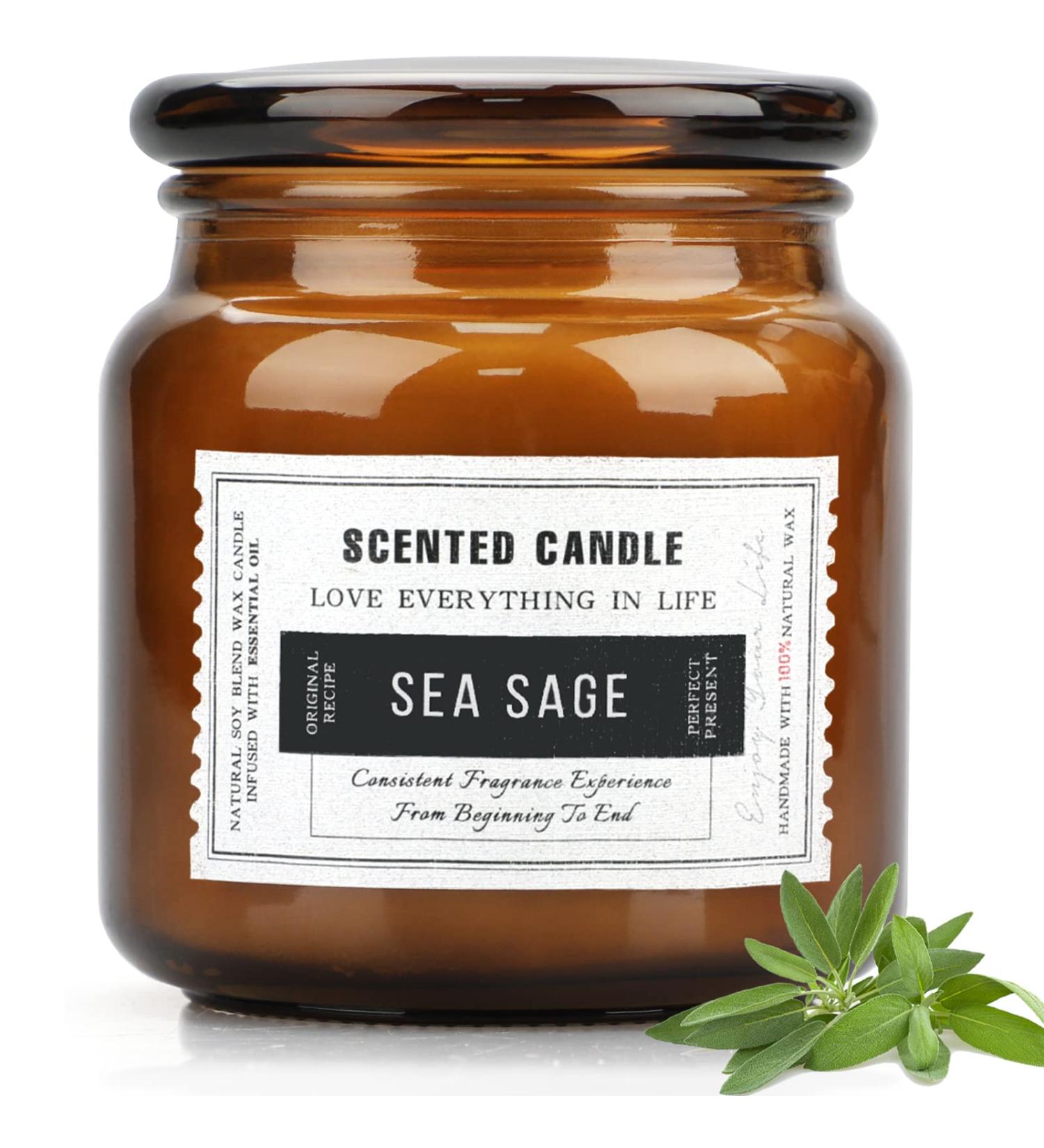 Sage Cleansing House Candle Set - 32oz Long Lasting Aromatherapy Soy Candles for Home - Stress Relief Gifts for Mom & Dad - 2 Pack - Buy Online on GoSupps.com