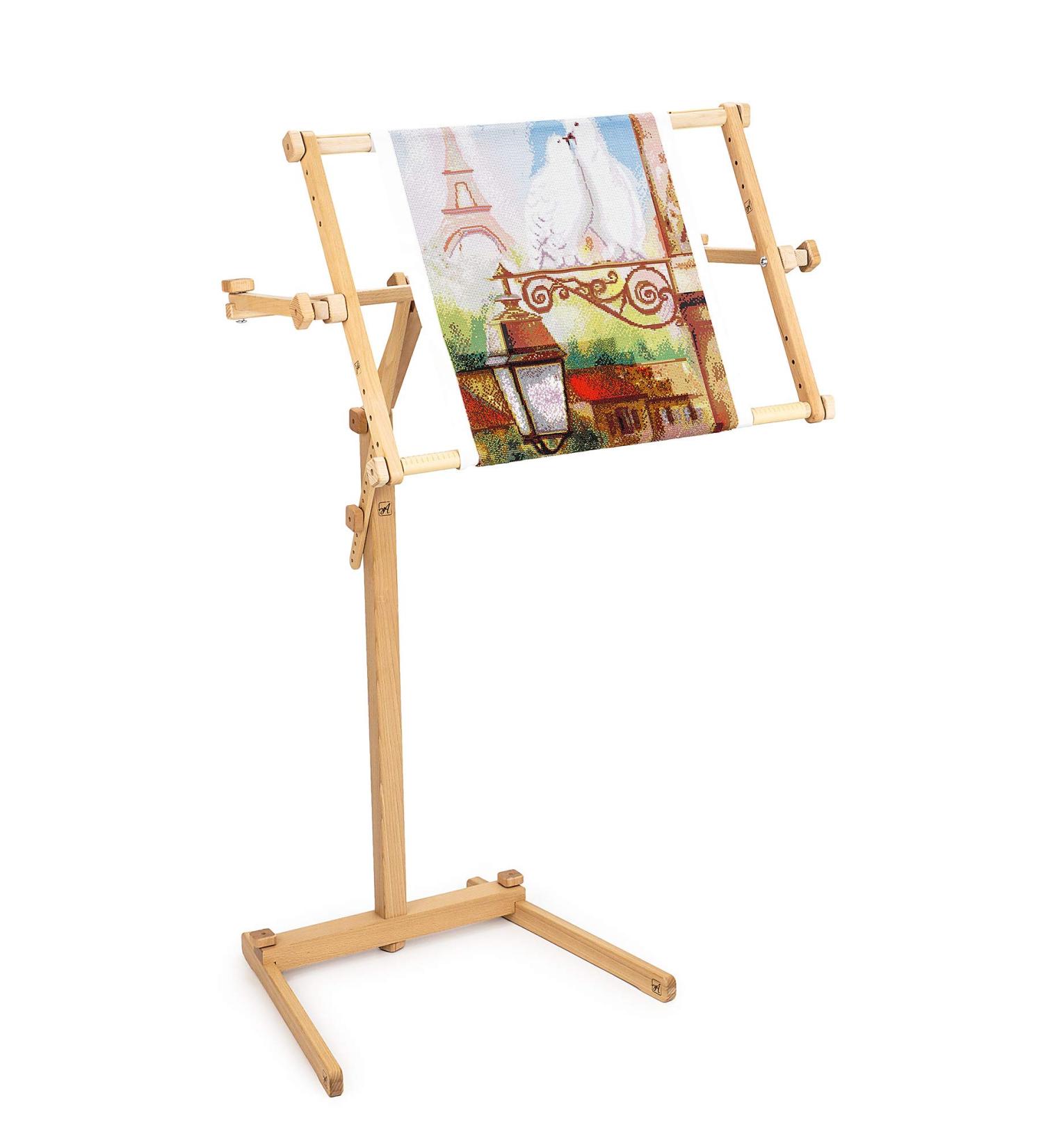 Organic Beech Wood Adjustable Frame Stand for Needlework - 15.75x22.05 Cross Stitch Embroidery Holder - Buy Online on GoSupps.com