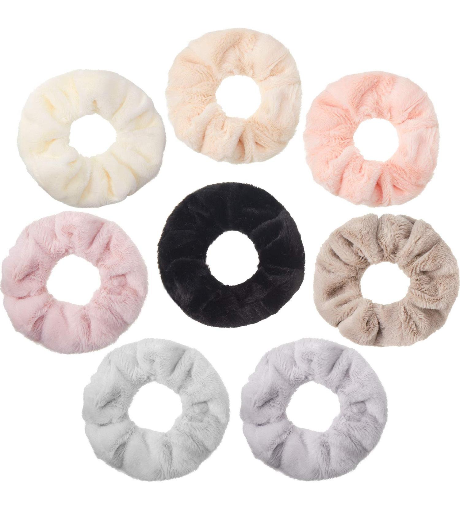 8-Piece Microfiber Towel Scrunchies for Hair Drying - Soft & Thick Ponytail Holder Hair Ties for Wet/Dry Hair - Buy Online on GoSupps.com