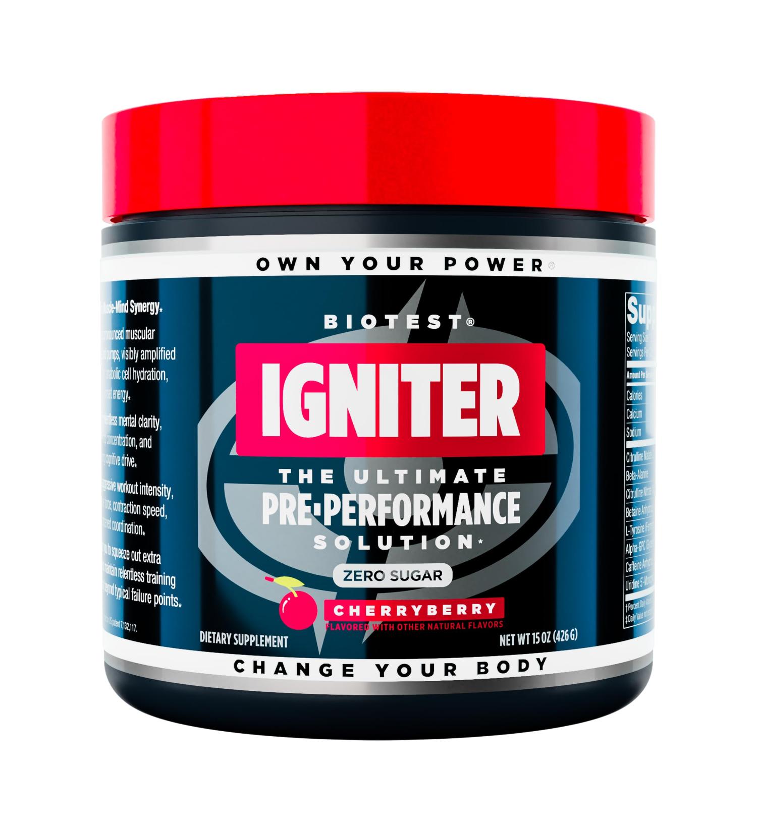 Biotest Igniter Pre-Workout Motivation Switch - 20/40 Servings CherryBerry - Buy Online on GoSupps.com