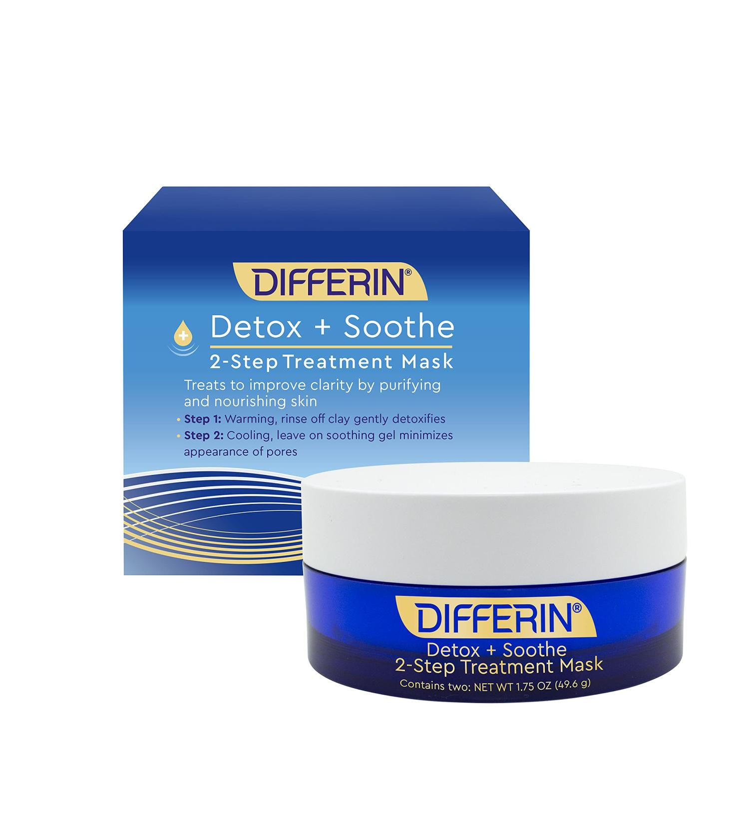 Shop Differin Detox + Soothe 2-Step Beauty Mask | 1.75 oz - Best Acne Treatment - Buy Online on GoSupps.com
