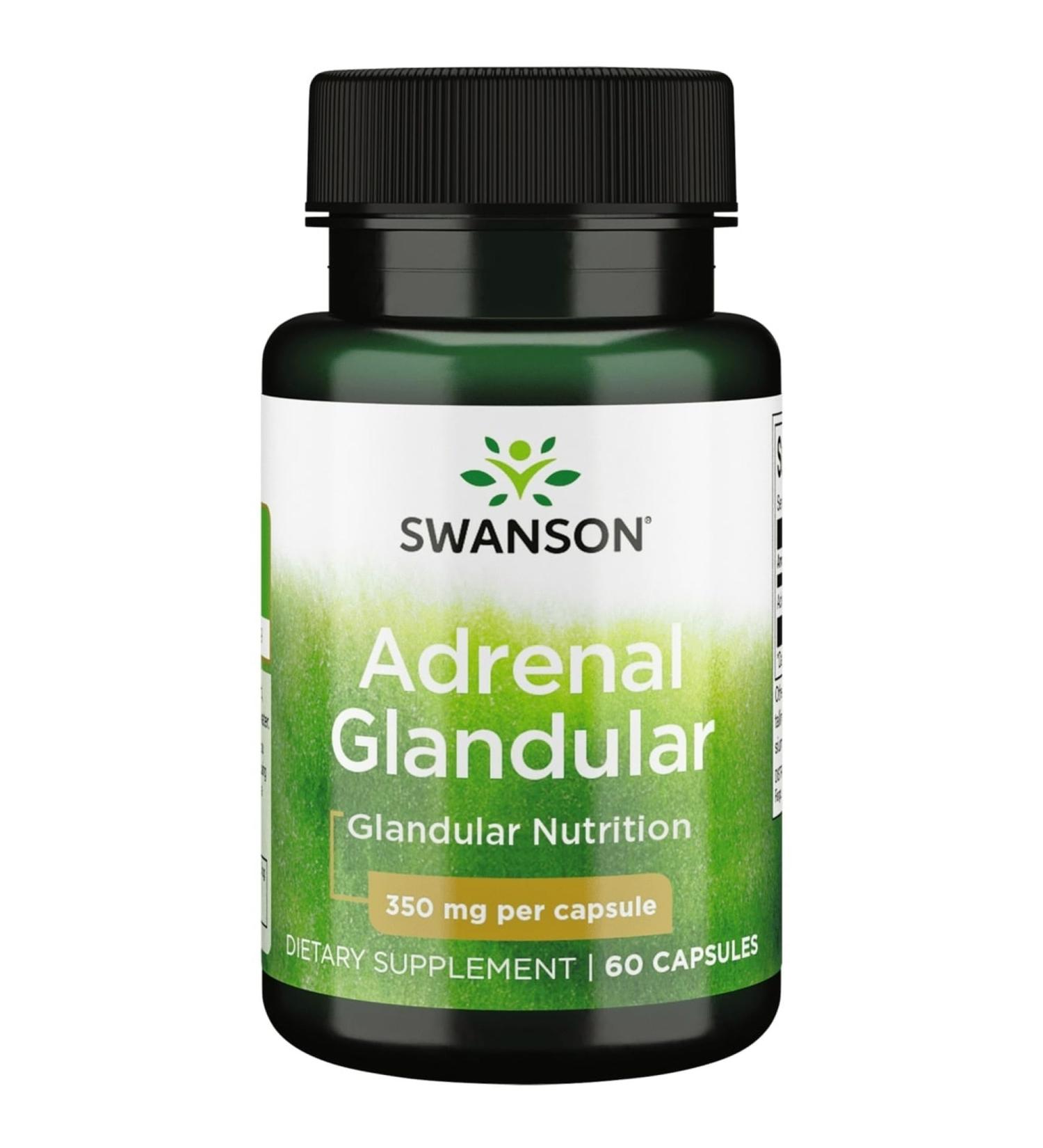 Swanson Adrenal Glandular 350 Milligrams 60 Capsules 60 Count (Pack of 1) - Buy Online on GoSupps.com