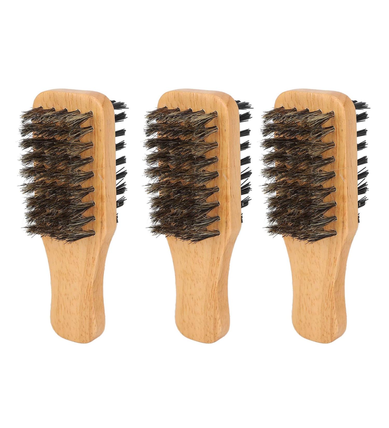 Sonew 3-Piece Wooden Beard Brush Set - Double-Sided Solid Wood Grooming with Pig Bristles for Perfect Beard Styling - International Shipping Available - Buy Online on GoSupps.com