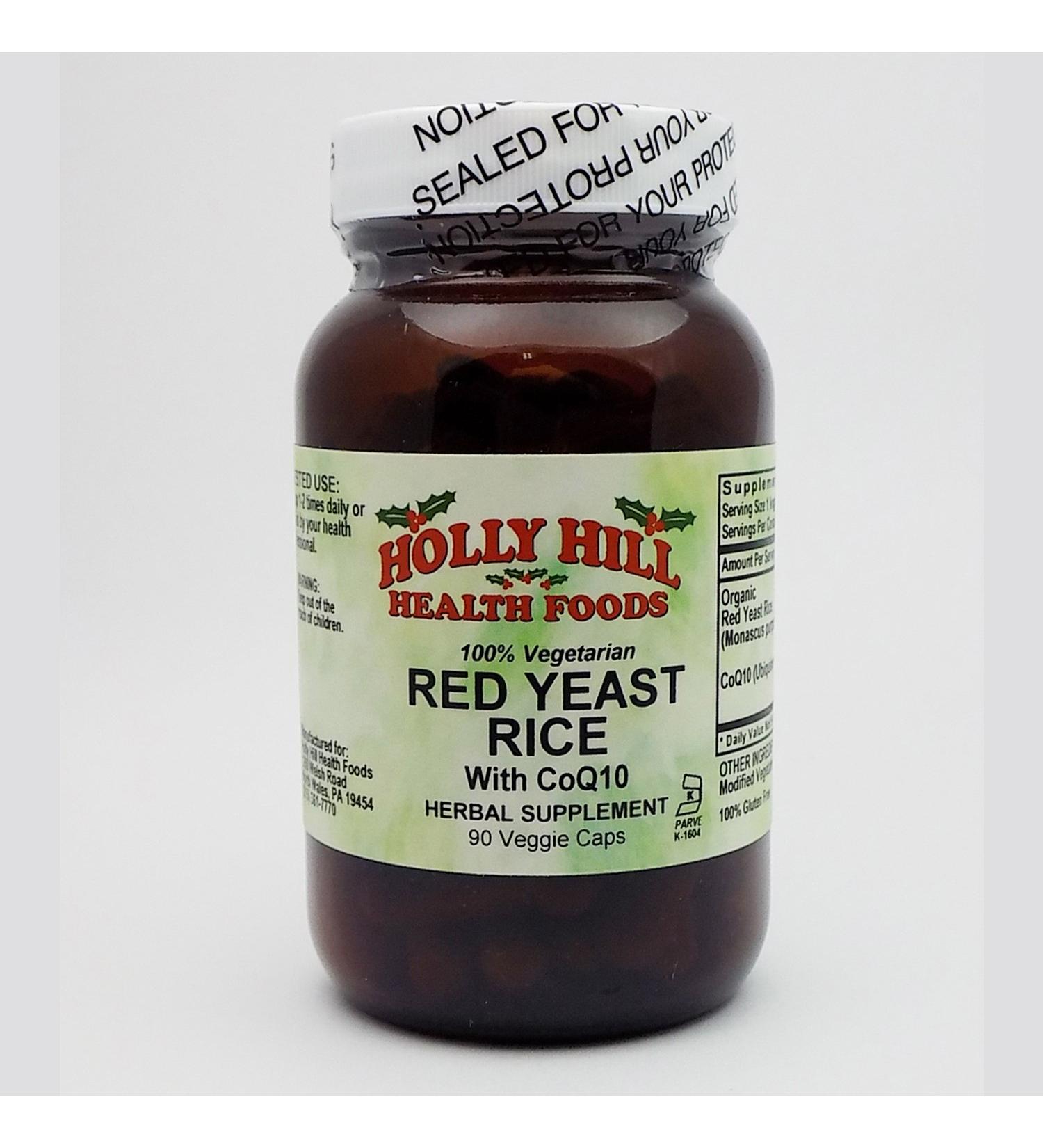 Holly Hill Health Foods Red Yeast Rice 90 Vegetarian Capsules - Buy Online on GoSupps.com