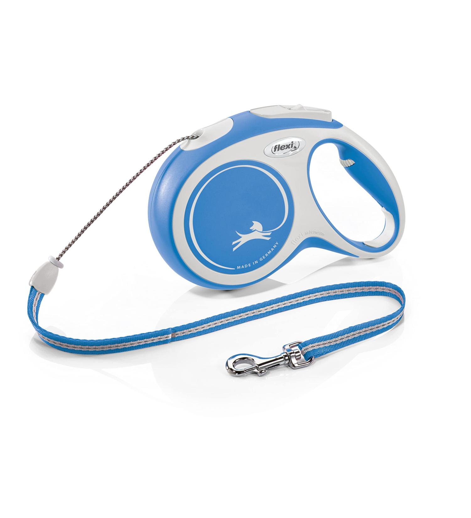 Flexi Kerbl New Comfort Retractable Dog & Cat Leash - 3-8m for Pets 8-20kg - Blue | High-Quality Pet Supplies - Buy Online on GoSupps.com