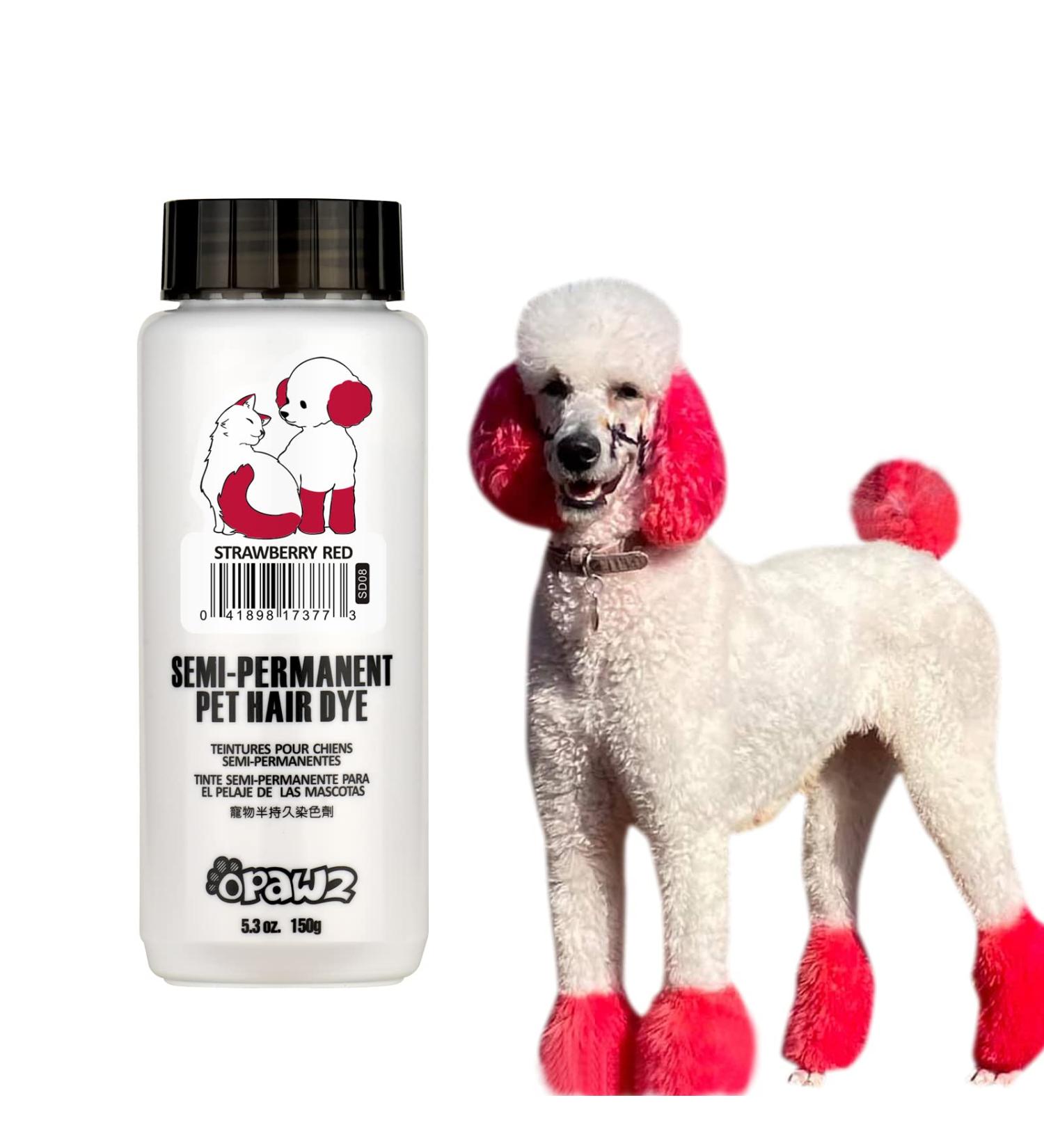 OPAWZ Strawberry Red Dog Hair Dye - Non-Toxic Food-Grade Pigment for Pets - Buy Online on GoSupps.com