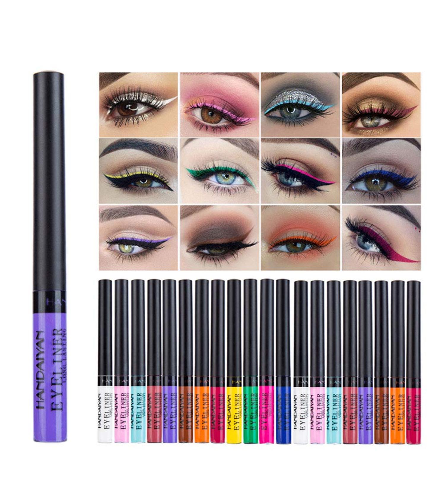 Allbesta 12 Colors Liquid Eyeliner Set - Matte Waterproof Makeup Precise Rainbow Eyeliner Pens (12pcs) - Shop Internationally - Buy Online on GoSupps.com