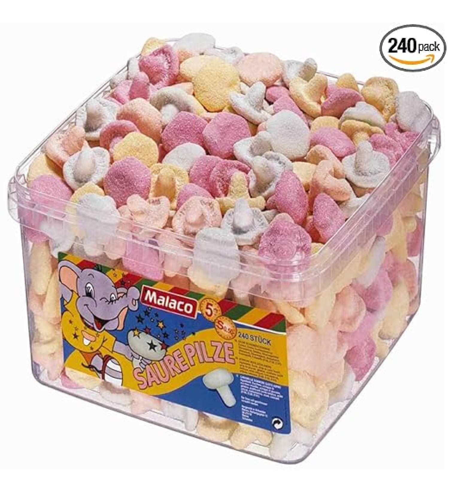 Red Band - Sour Mushrooms - Marshmallows - sour - can of 240 pieces