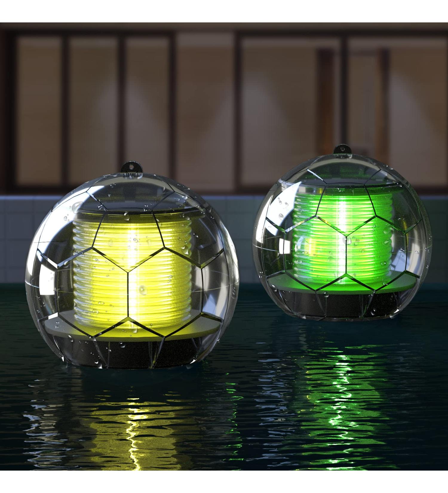 Linkax Solar Pool Lights - Waterproof Floating Lamps for Garden Pond & Swimming Pool - Color Changing Set of 2 - Buy Online on GoSupps.com