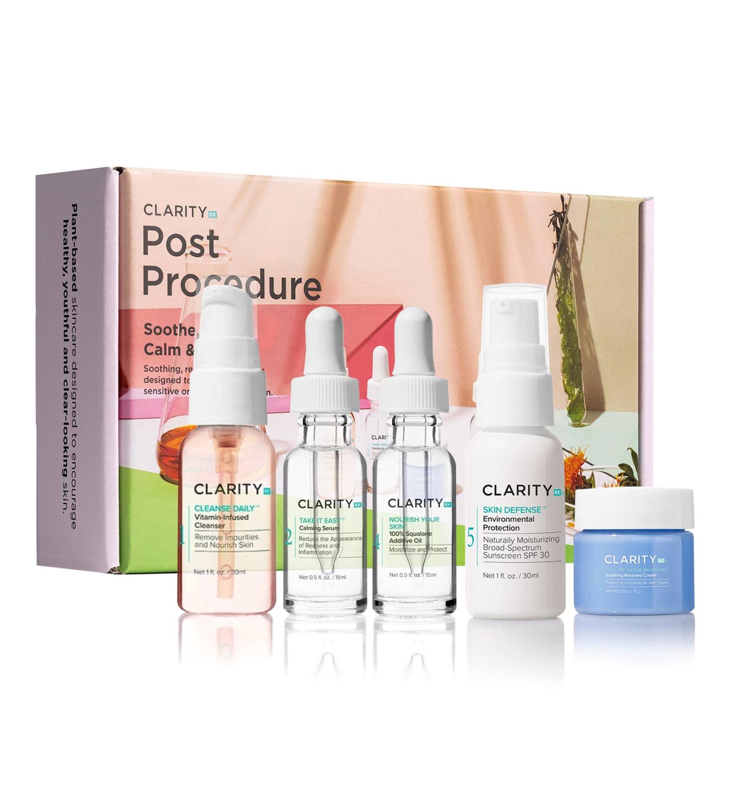 ClarityRx Post Procedure Skincare Kit - Soothe Calm & Nourish Sensitive Skin | Plant-Based Paraben-Free Natural Care Solutions - Buy Online on GoSupps.com