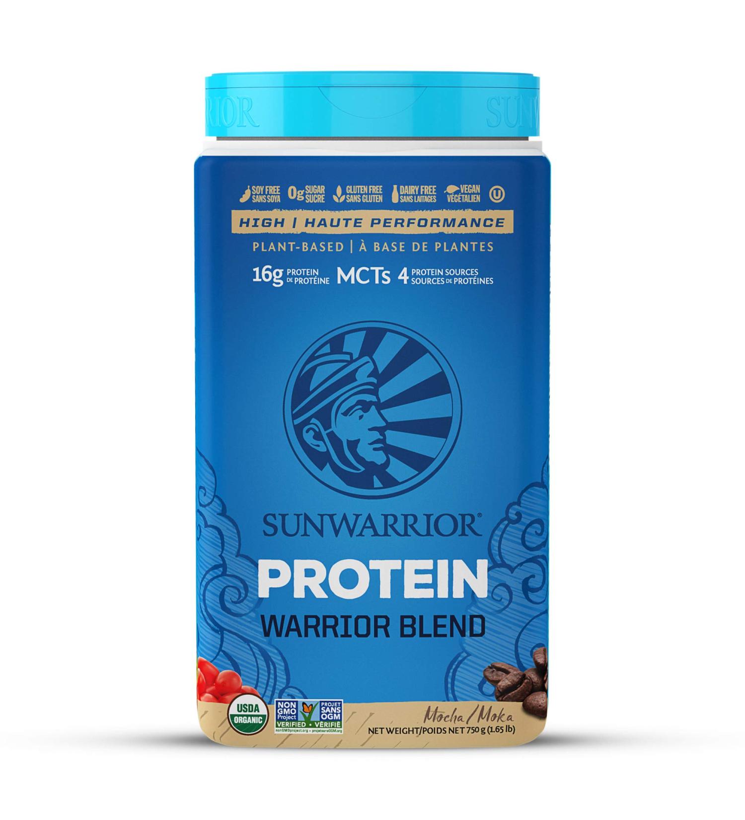 Sunwarrior - Warrior Blend Raw Plant-Based Protein Mocha 750 g - Buy Online on GoSupps.com