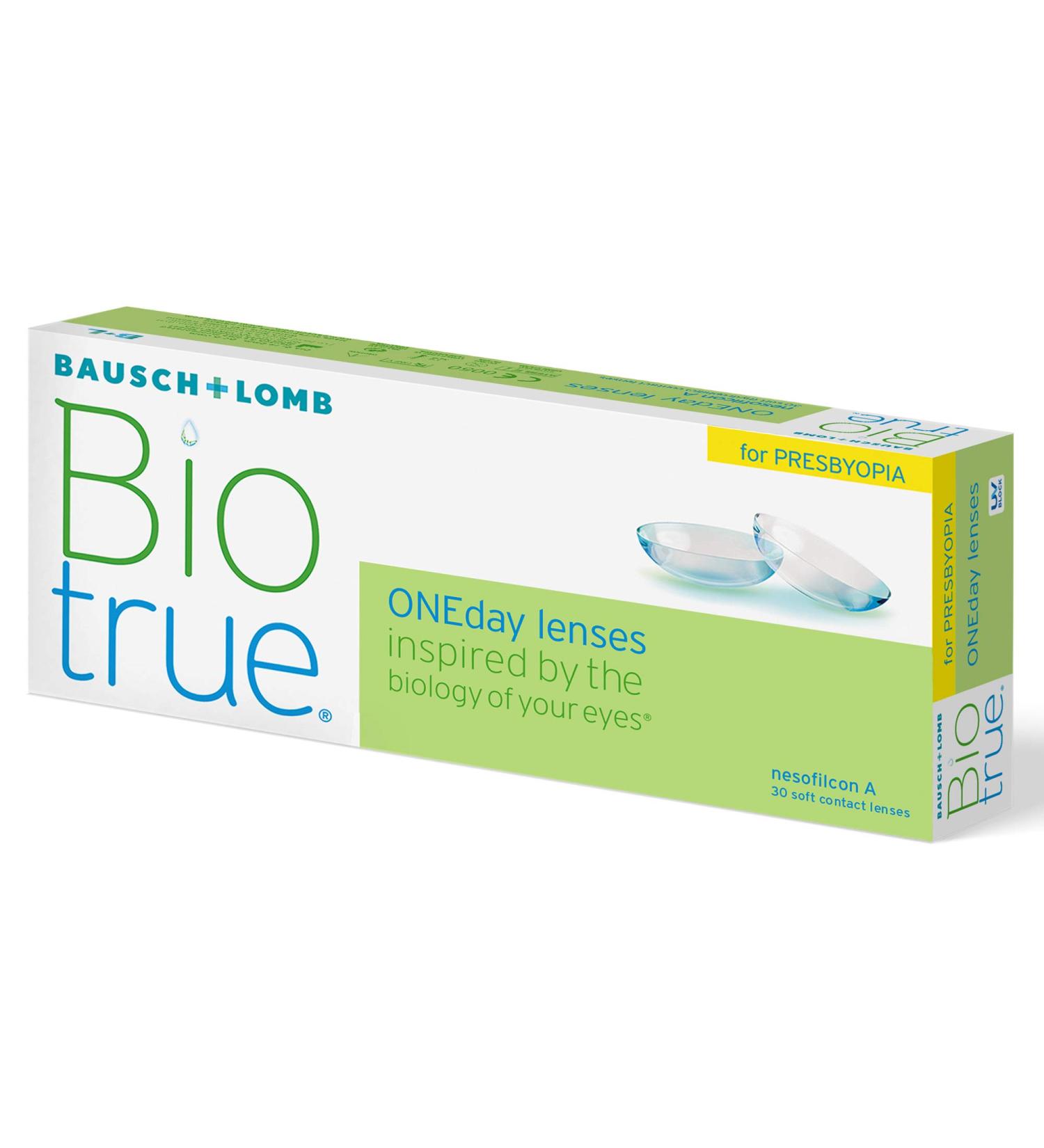 Bausch + Lomb Biotrue OneDay Presbyopia Contact Lenses - Daily Wear 30 Pieces -3.50 DPT Dia 14.2mm BC 8.60 | Soft Progressives for Comfortable Vision - Buy Online on GoSupps.com