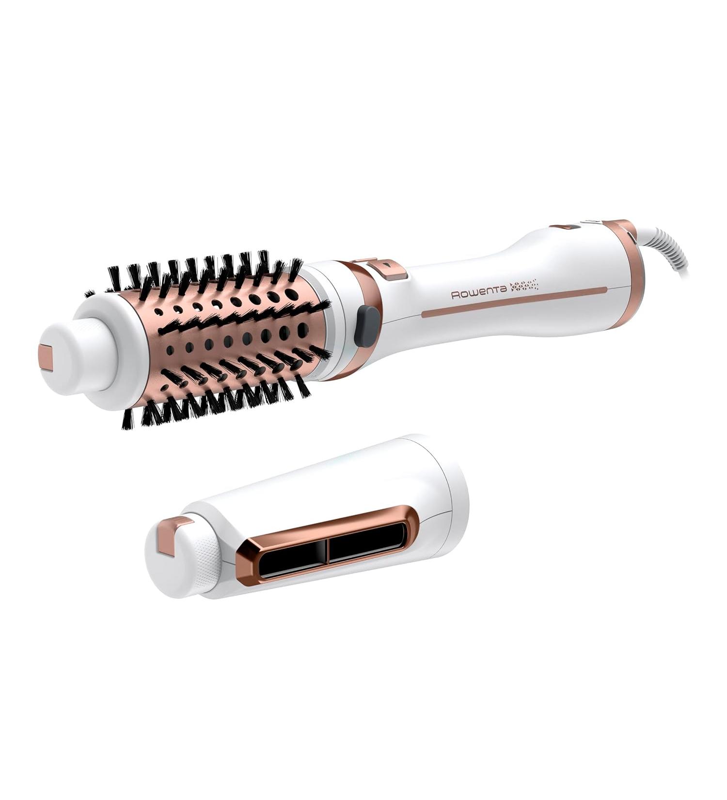 Rowenta Brush Activ Ultimate Care Rotating Hot Air Brush 2 in 1 Styling Ceramic Coating Ion Booster Technology Styling Nozzle Innovative Flip Function - White & Rose Gold - Buy Online on GoSupps.com