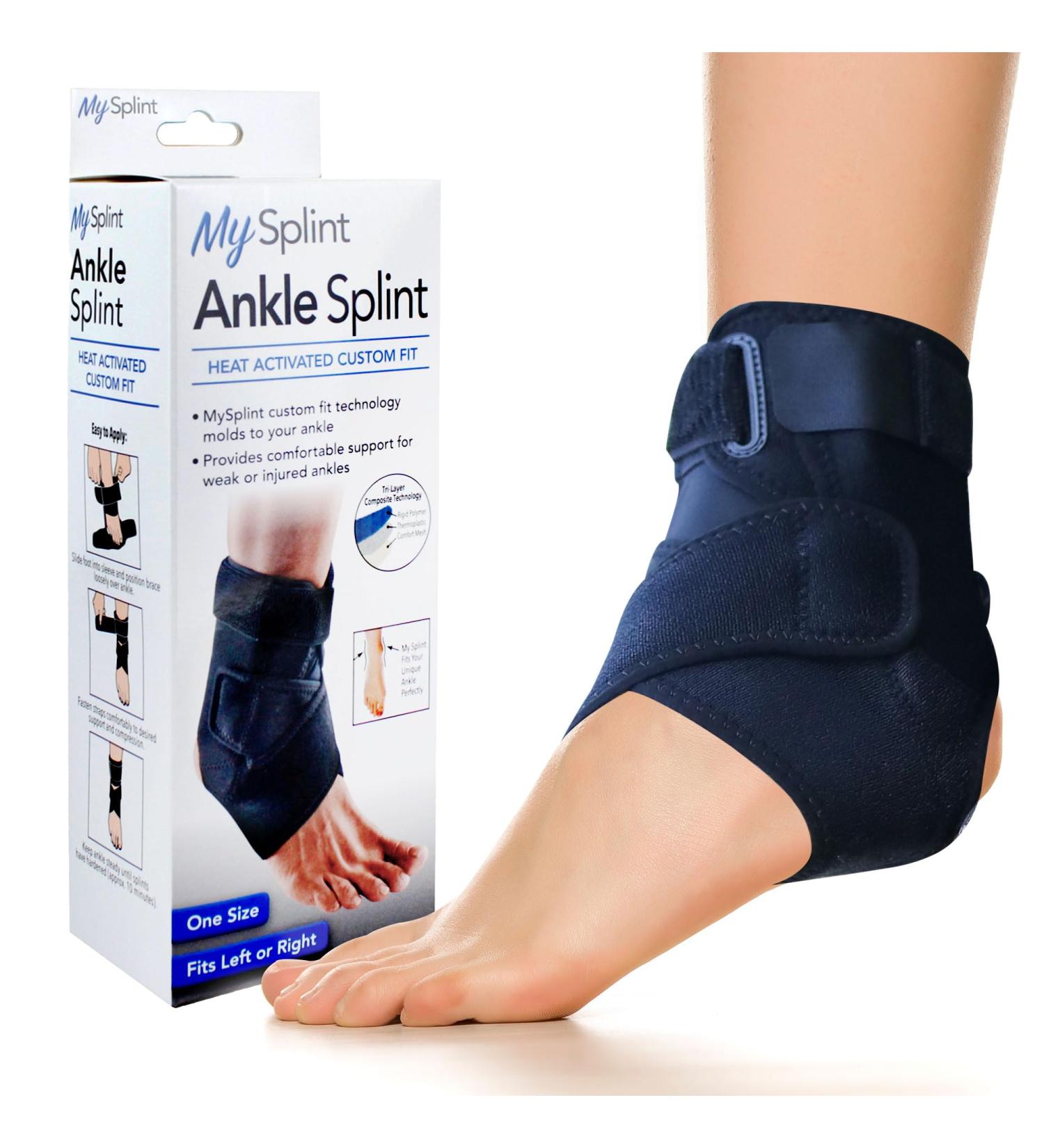 Custom Fit Ankle Splint | Moldable Thermoplastic Ankle Brace for Strains Sprains & Injuries | One Size - International Shipping Available - Buy Online on GoSupps.com