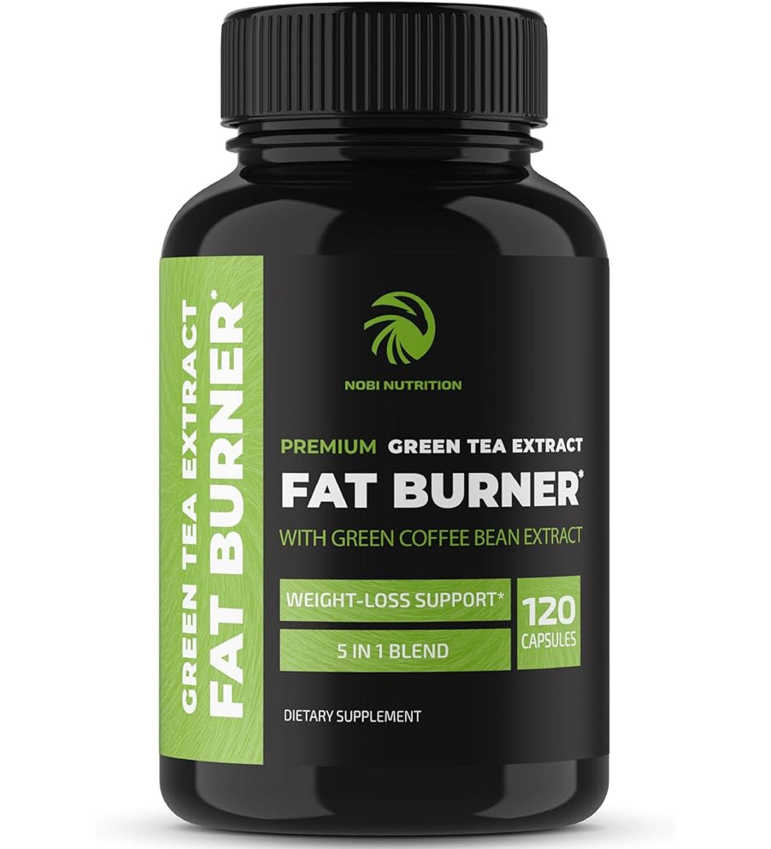 Green Tea Weight Loss Pills with Green Coffee Bean Extract | Belly Fat Burner Metabolism Booster & Appetite Suppressant for Women & Men | 45% EGCG | Vegan Gluten-Free Supplement | 120 Capsules - Buy Online on GoSupps.com
