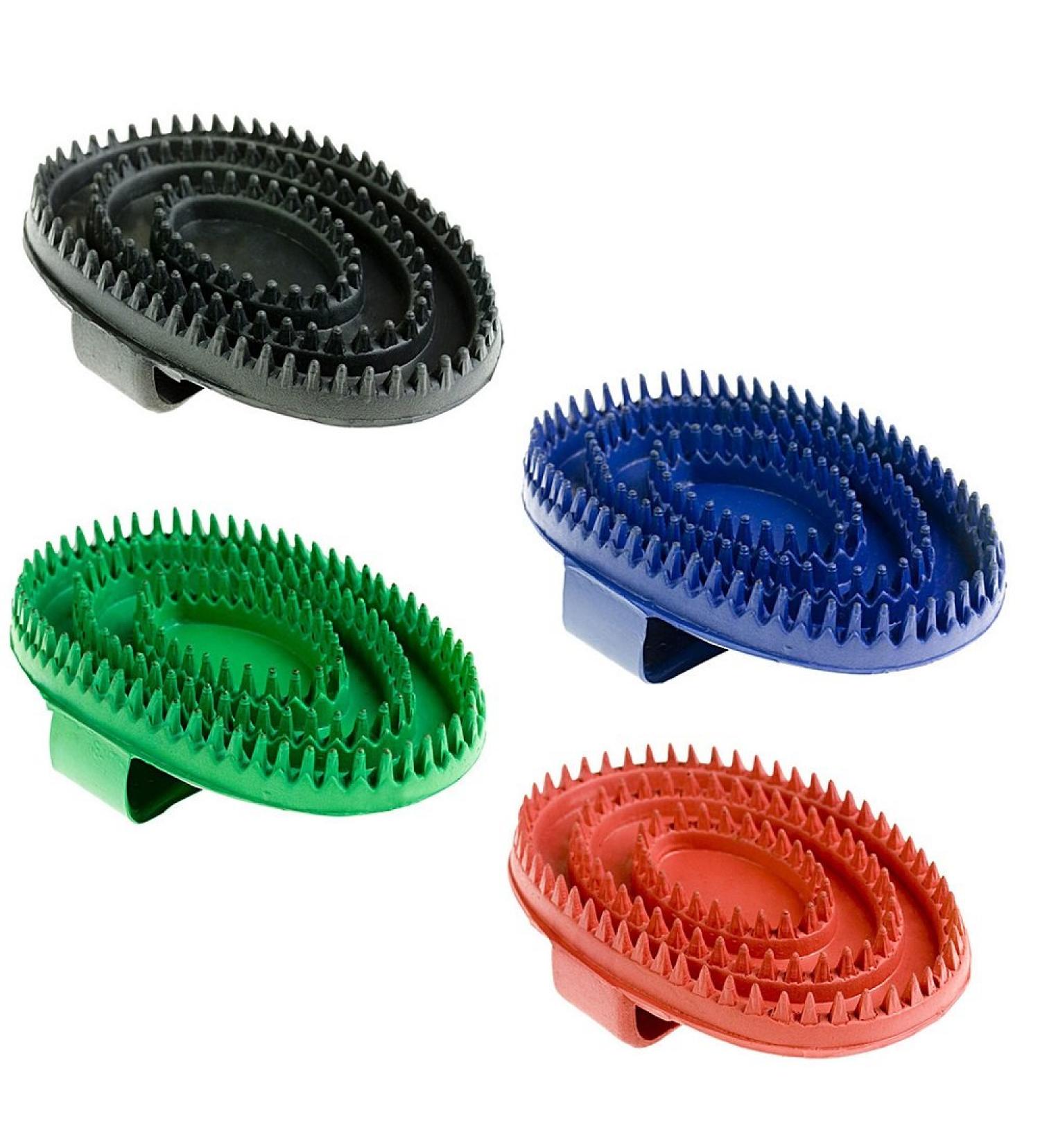 netproshop rubber curry comb brush for removing loose hair from horses cats and dogs colour: blue size: MM blue
