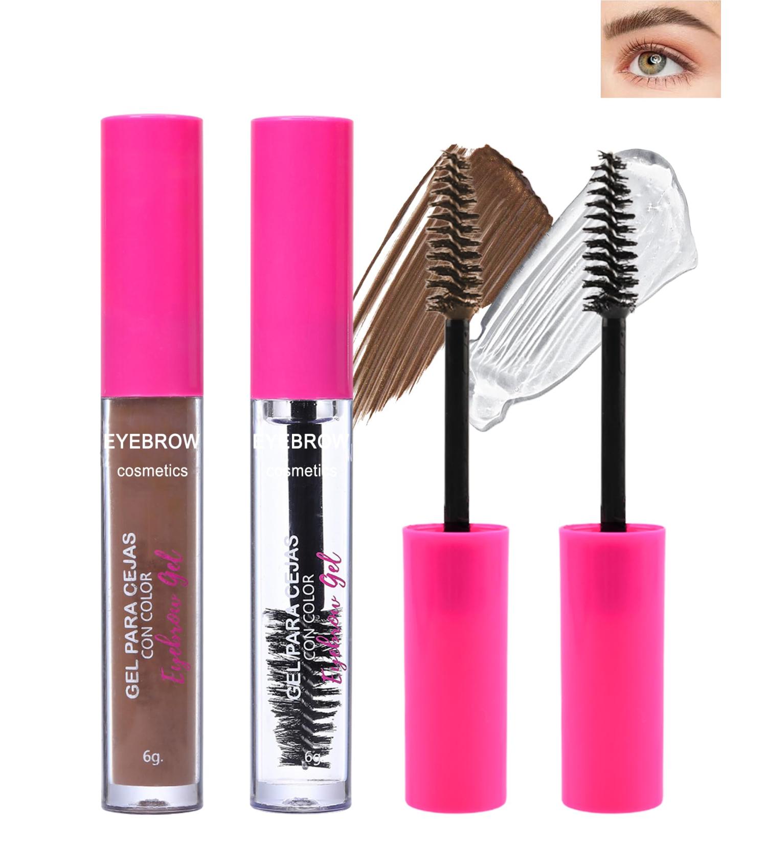 Waterproof Eyebrow Gel Set - Thickening Tinted & Clear Brow Glue | Long-Lasting Transfer-Proof Makeup for Women - Taupe - Buy Online on GoSupps.com