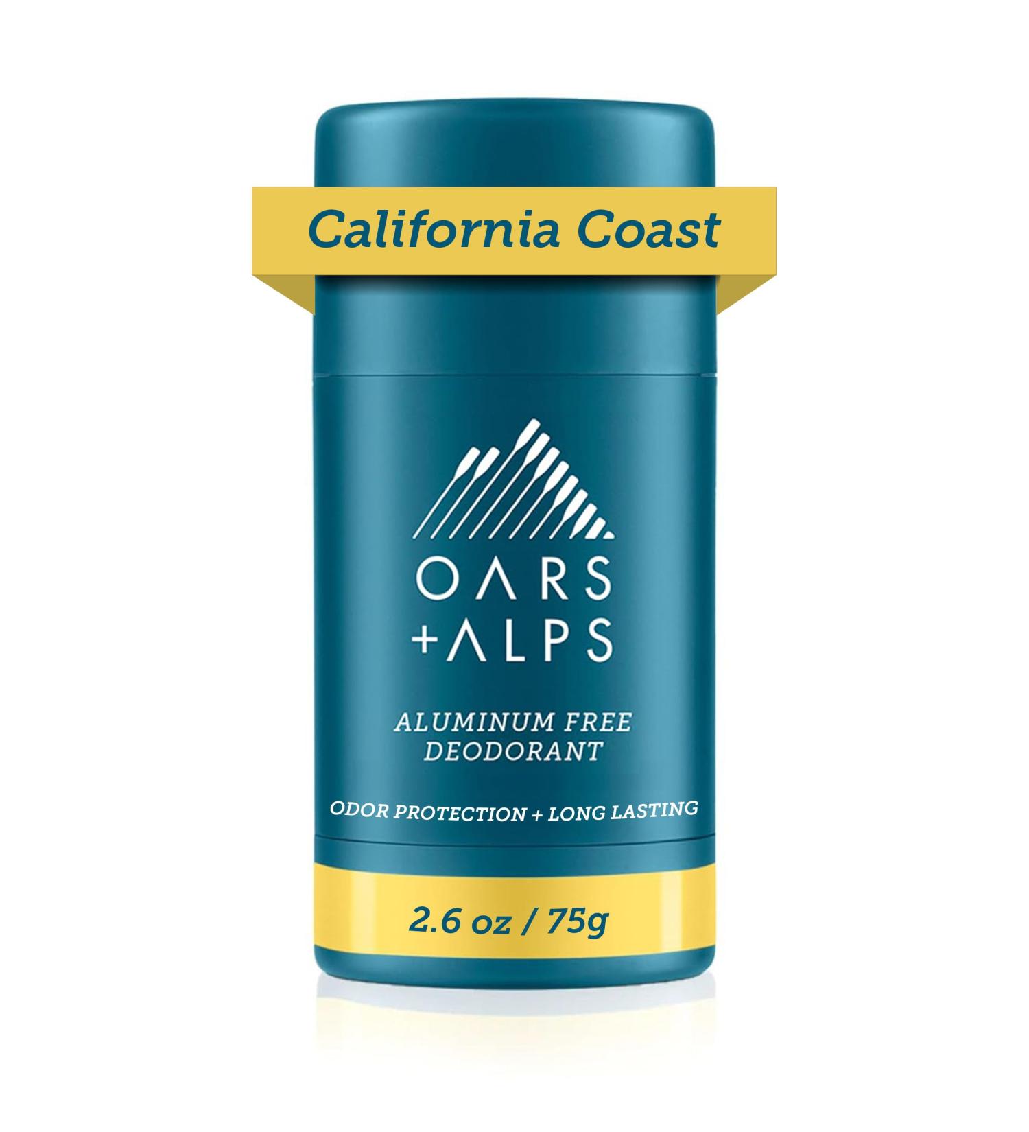 Oars + Alps Aluminum Free Deodorant for Men and Women Dermatologist Tested and Made with Clean Ingredients Vegan California Coast 1 Pack 2.6 Oz 1ct - California Coast 2.6 Ounce (Pack of 1) - Buy Online on GoSupps.com