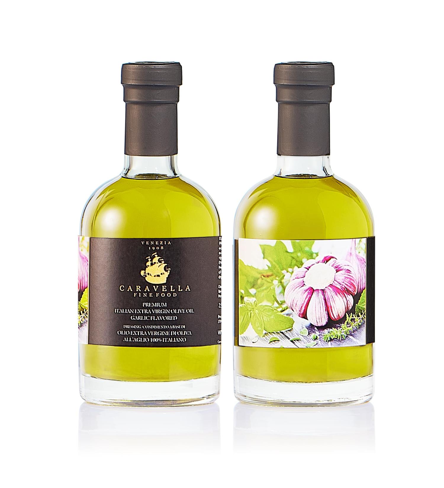  CARAVELLA FINE FOOD Caravella Fine Food Garlic Flavored Extra Virgin Olive Oil 250ml Venetian Condiment - Anticholesterol Vitamin E Antioxidants - Perfect for Watering Grills Barbecues Dressings Dips - Buy Online on GoSupps.com
